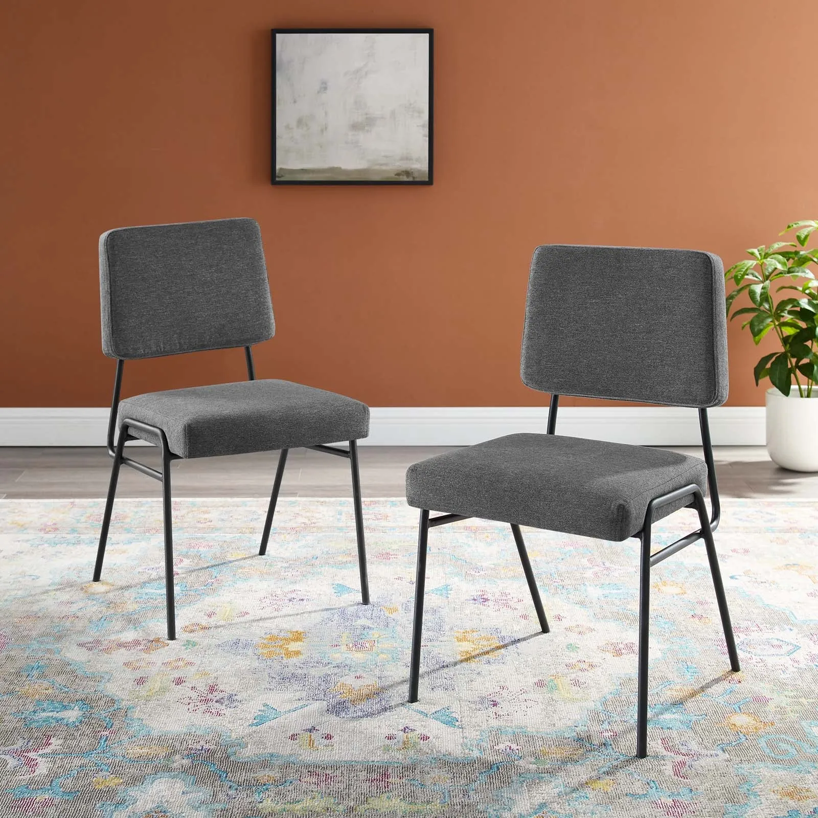 Craft Dining Side Chair Upholstered Fabric Set of 2