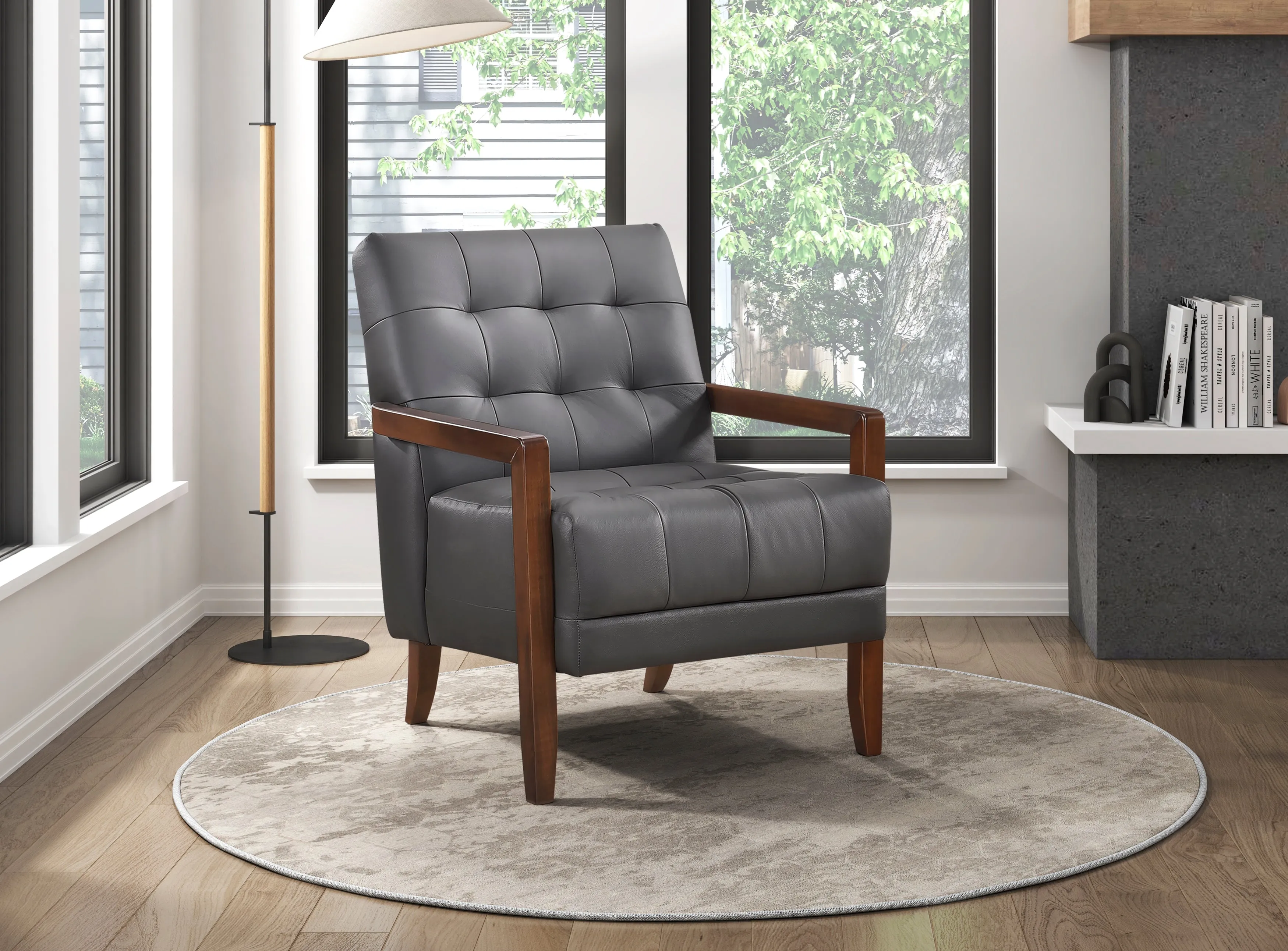 Crafton Accent Chair in Grey