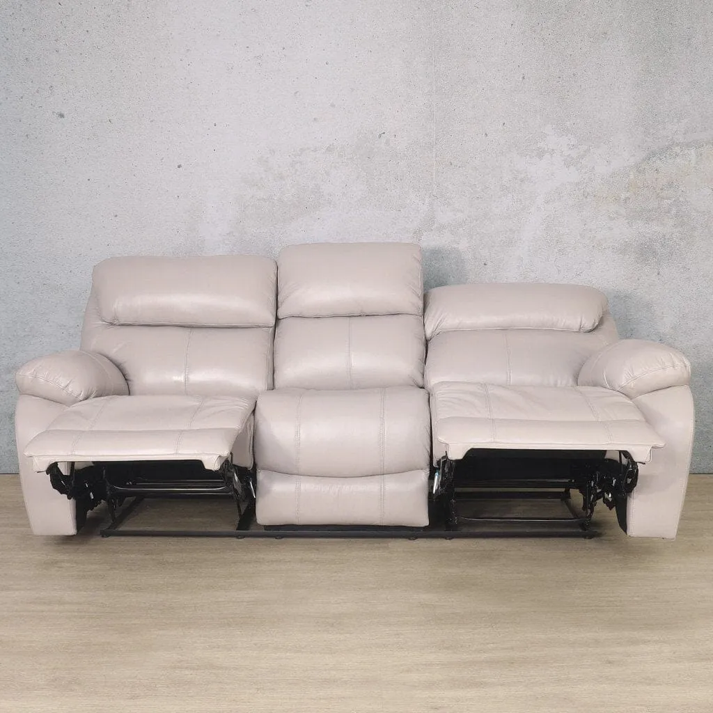 Delta  3 Seater Leather Recliner