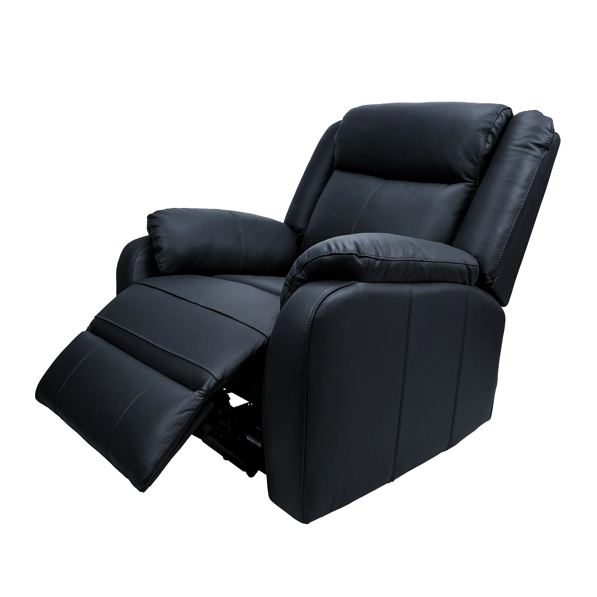 Electric Recliner Leather Lounge Suite, USB Ports - Bella