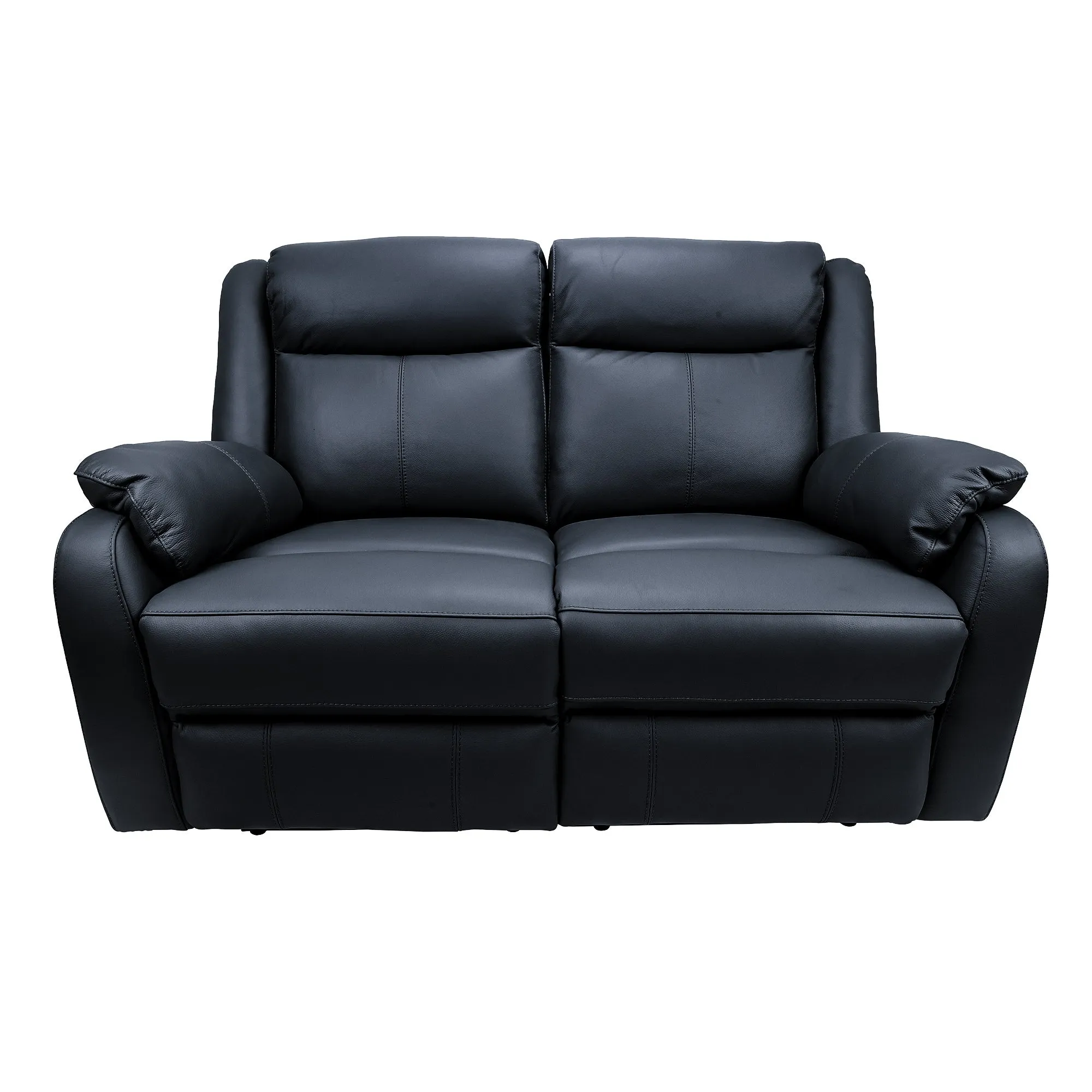 Electric Recliner Leather Lounge Suite, USB Ports - Bella