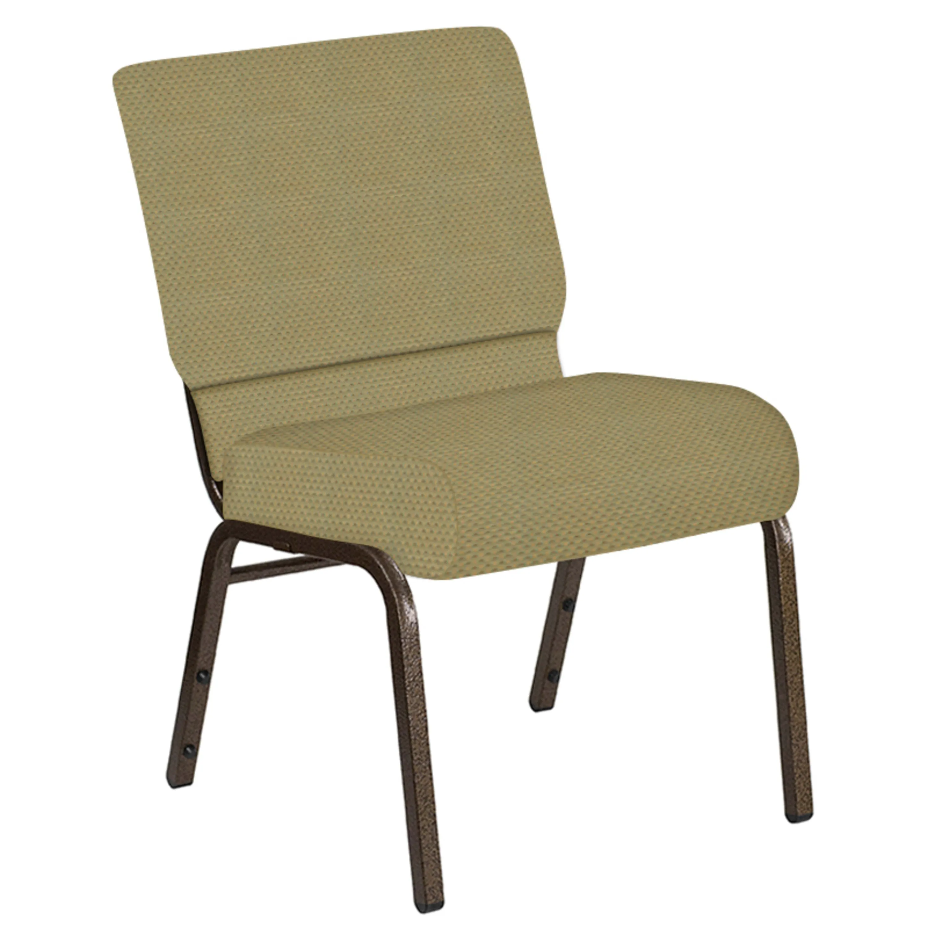 Embroidered 21''W Church Chair in Canterbury Fabric - Gold Vein Frame