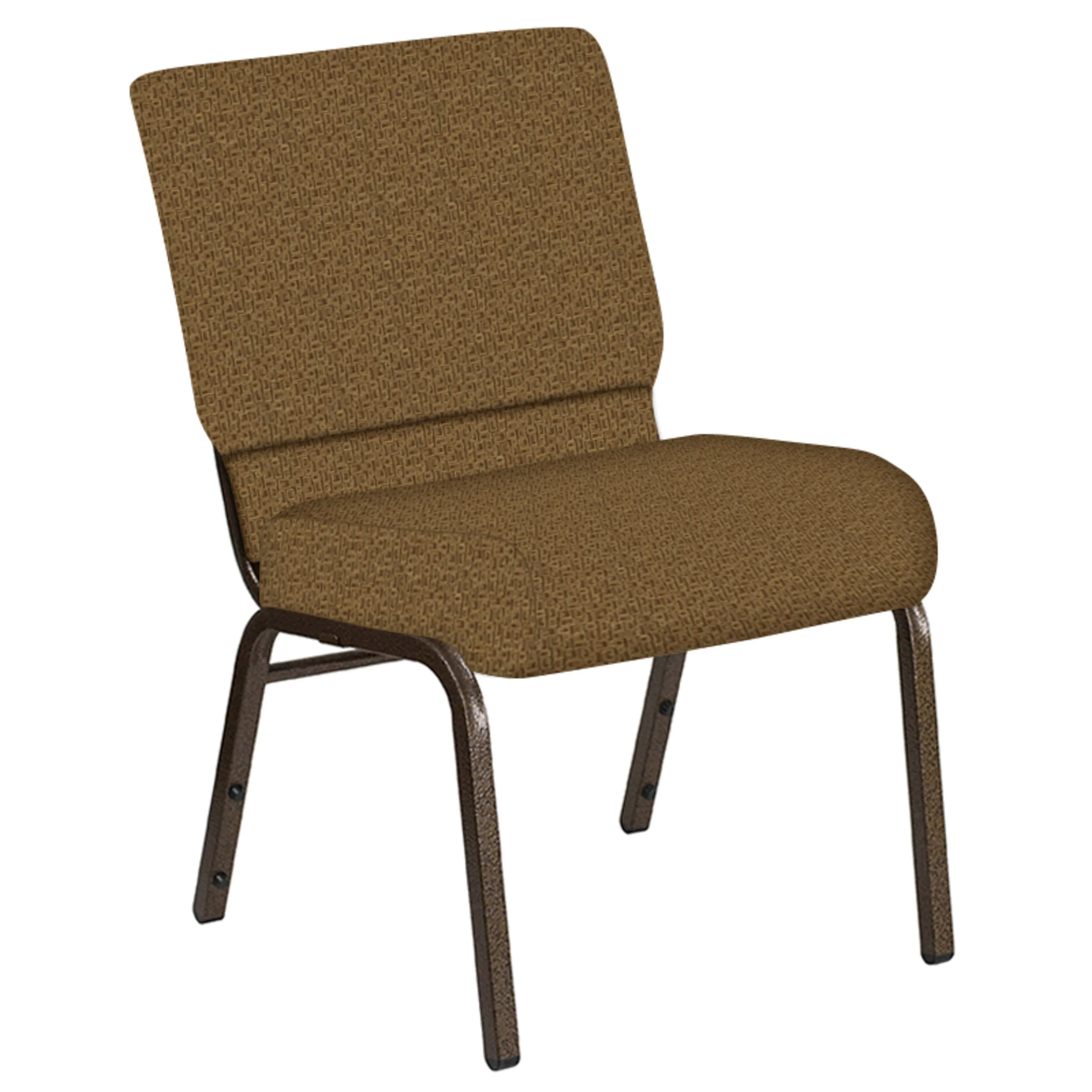 Embroidered 21''W Church Chair in Mirage Fabric - Gold Vein Frame