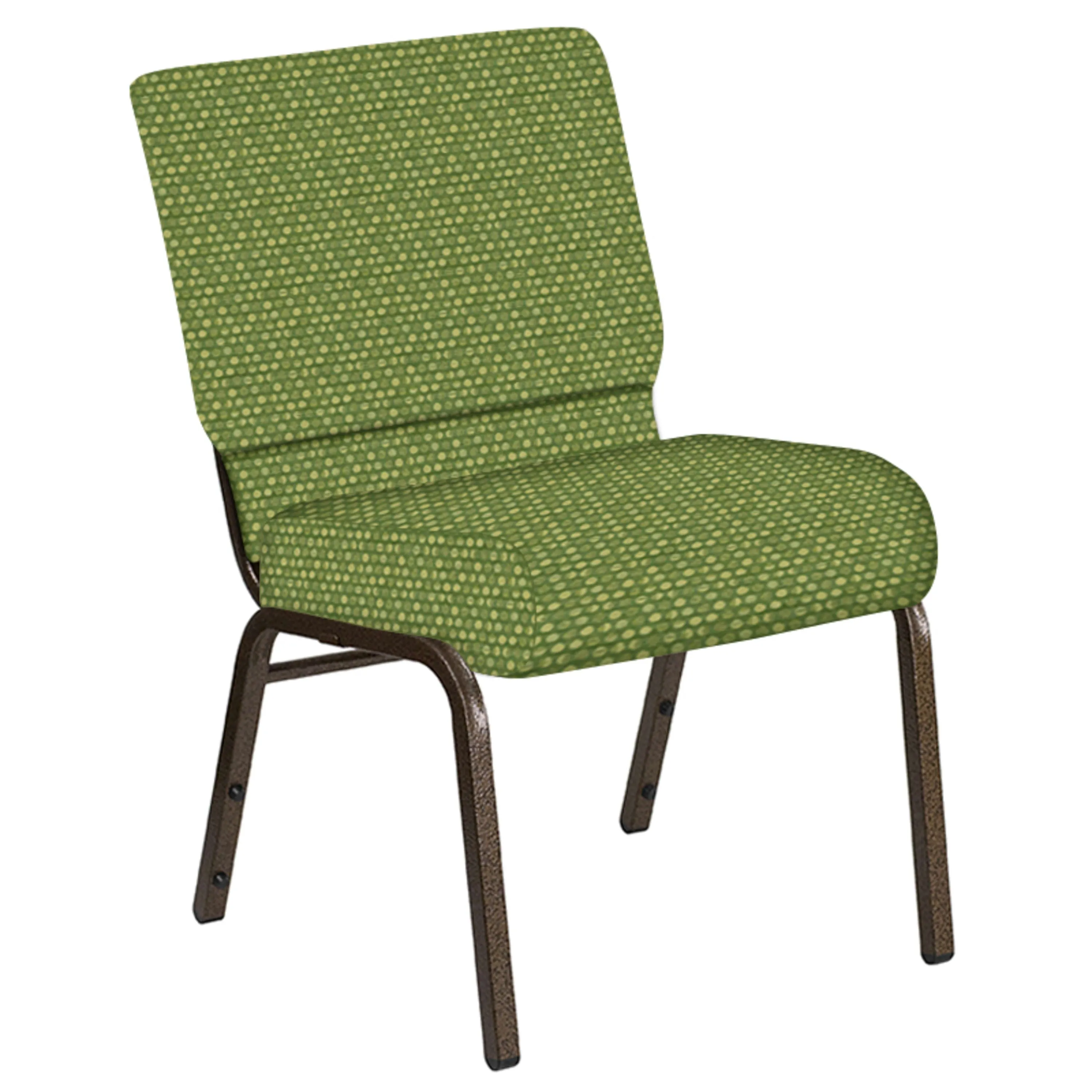 Embroidered 21''W Church Chair in Optik Fabric - Gold Vein Frame