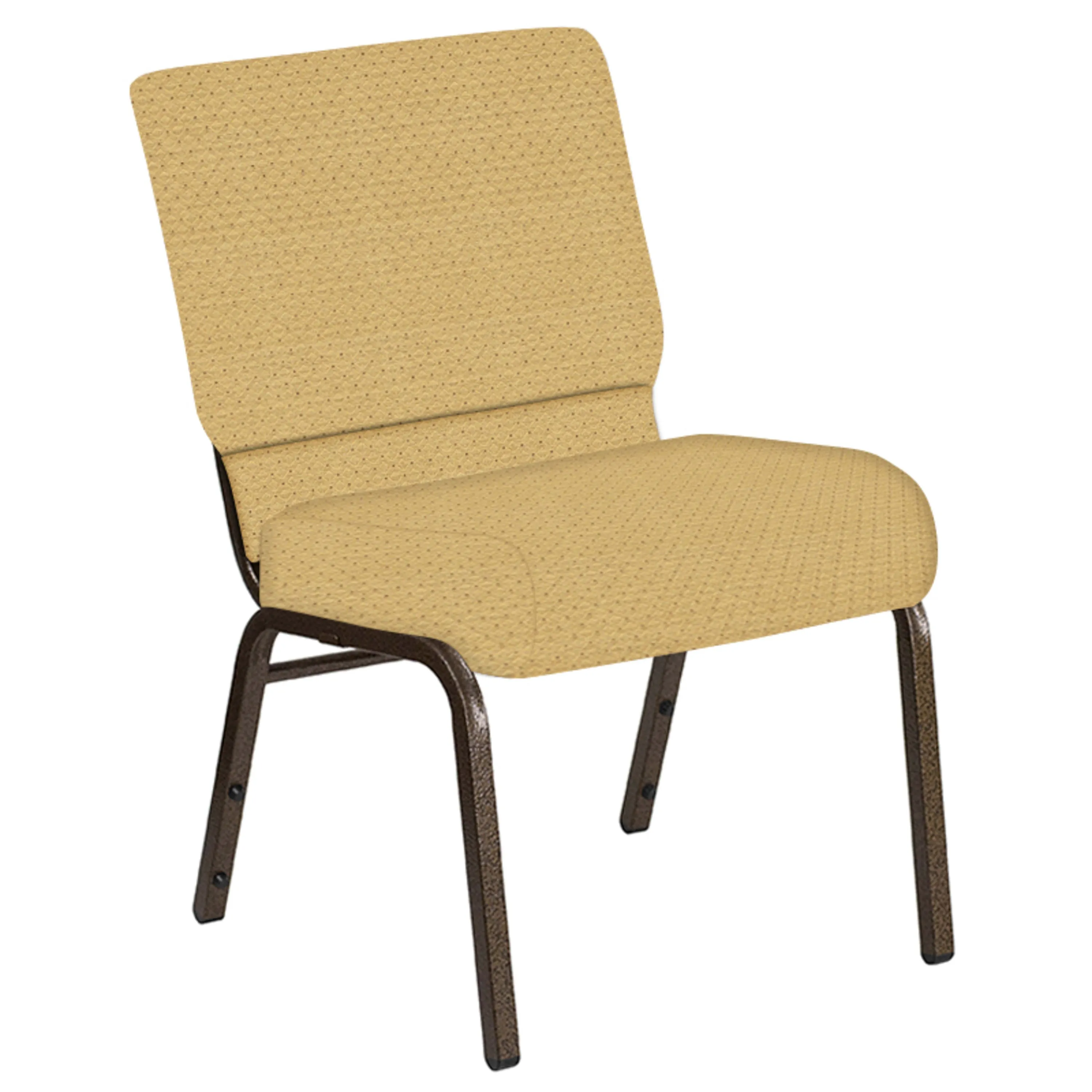 Embroidered 21''W Church Chair in Venus Fabric - Gold Vein Frame