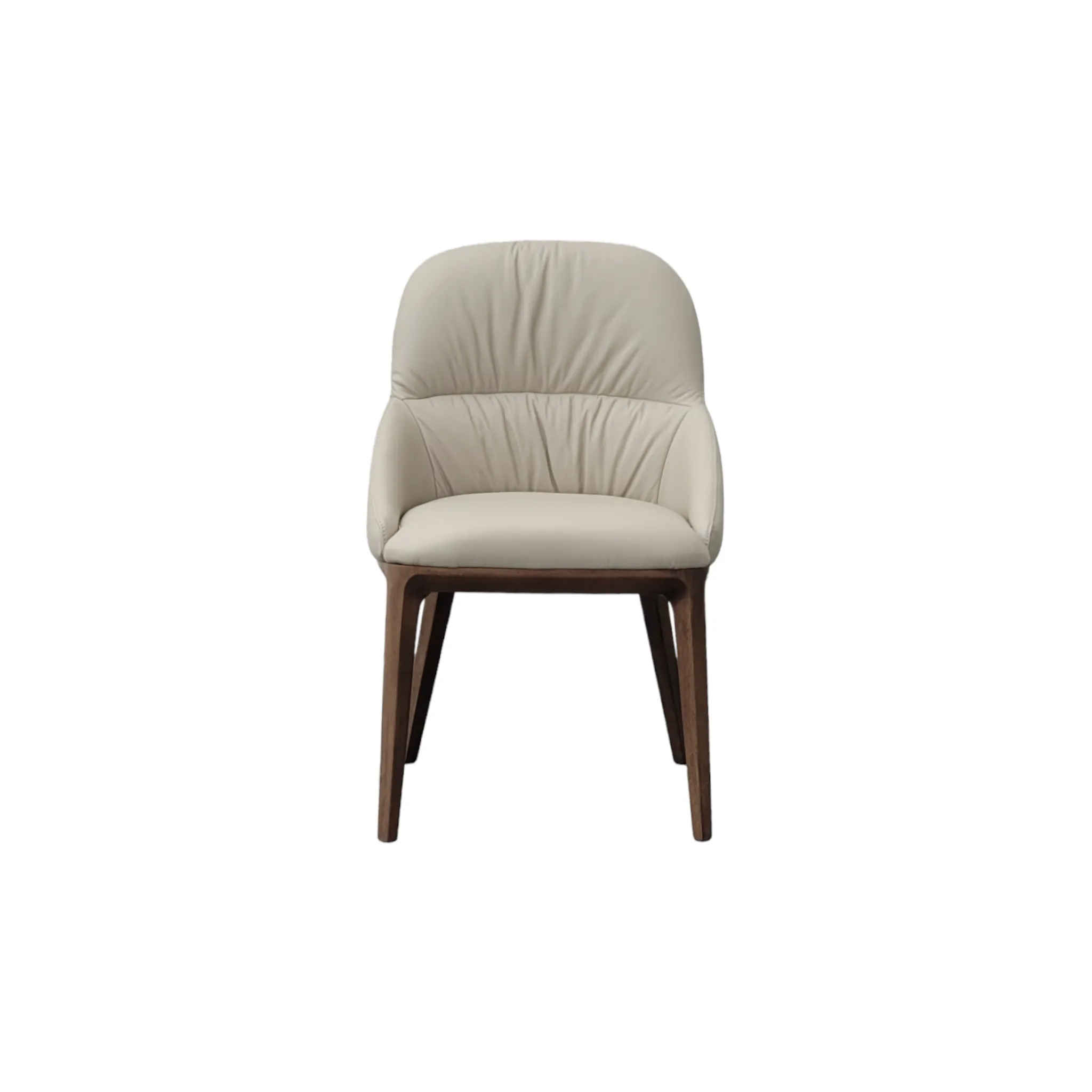 Enea Walnut Wheat Leather Dining Chair