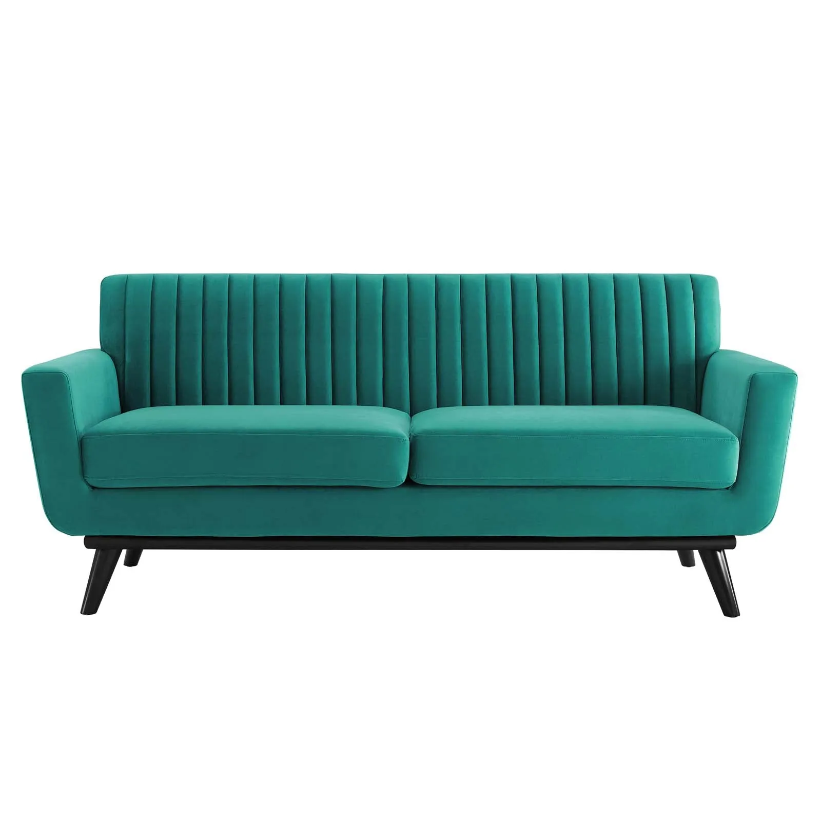 Engage Channel Tufted Performance Velvet Loveseat