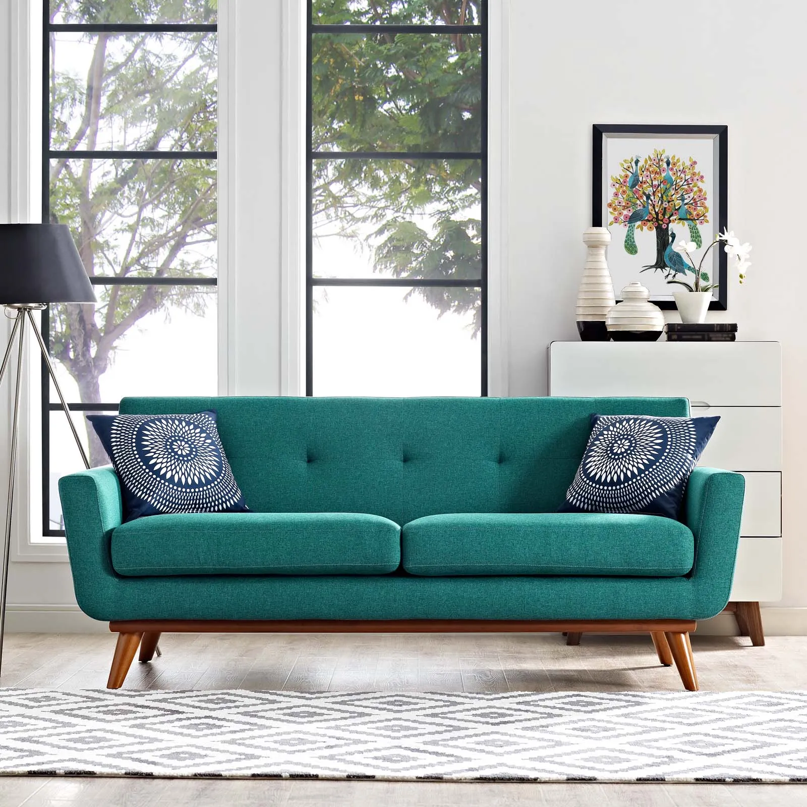 Engage Upholstered Fabric Loveseat