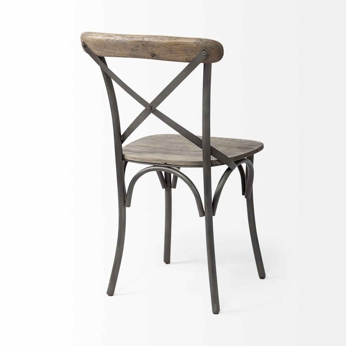 Etienne Dining Chair Brown Wood | Black Metal