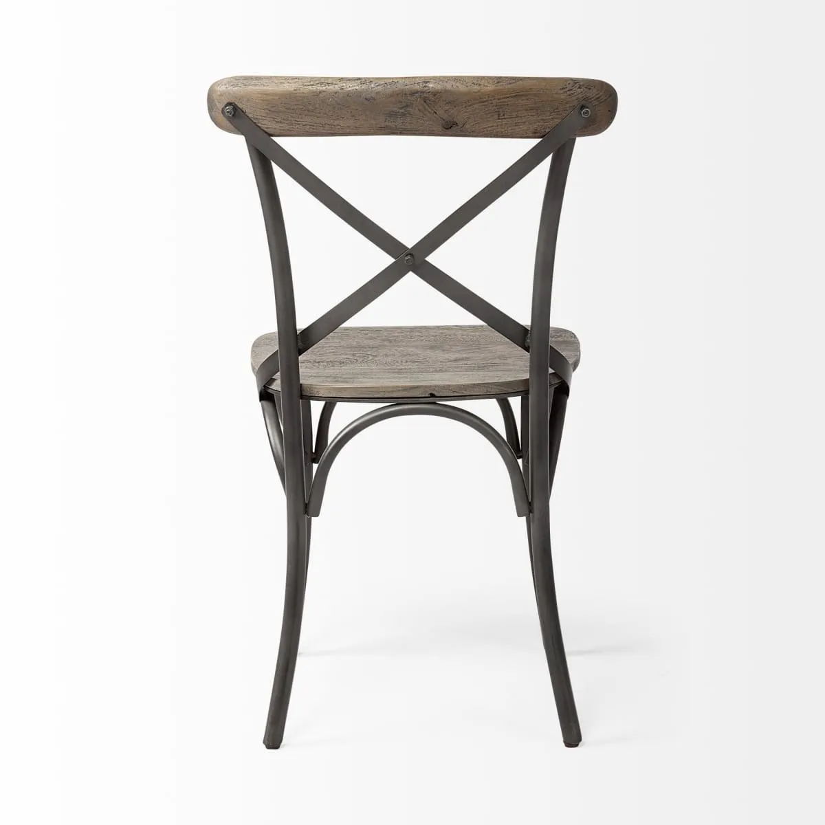 Etienne Dining Chair Brown Wood | Black Metal