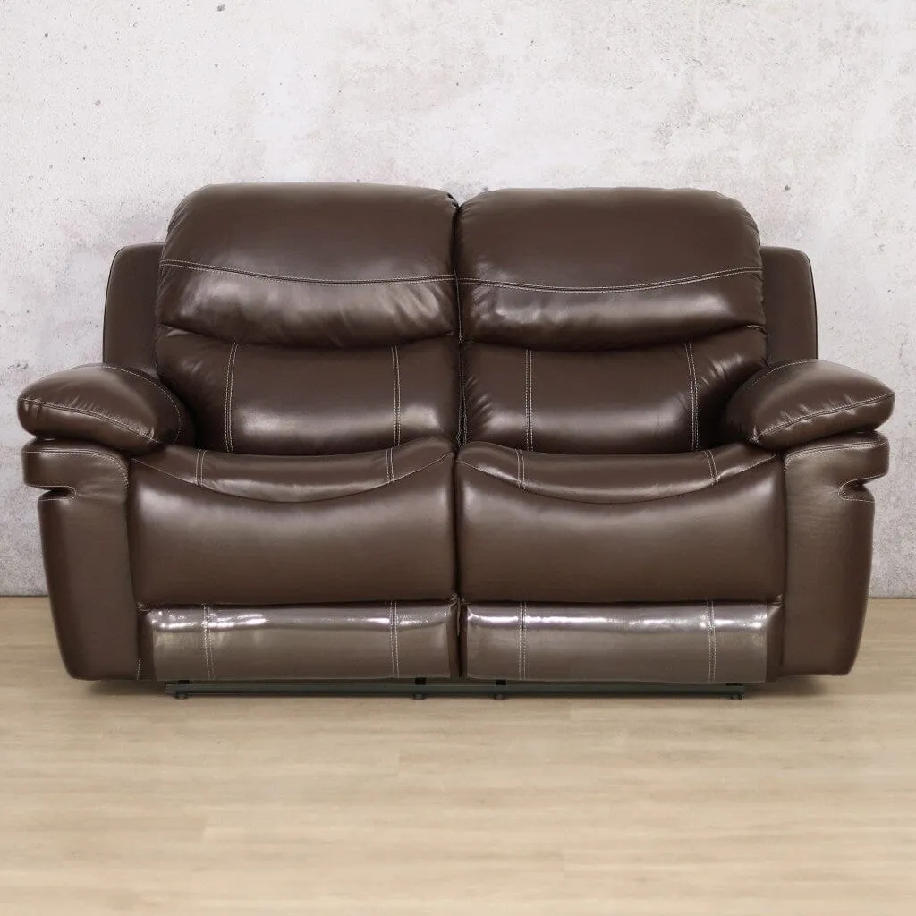 Geneva 2 Seater Leather Recliner