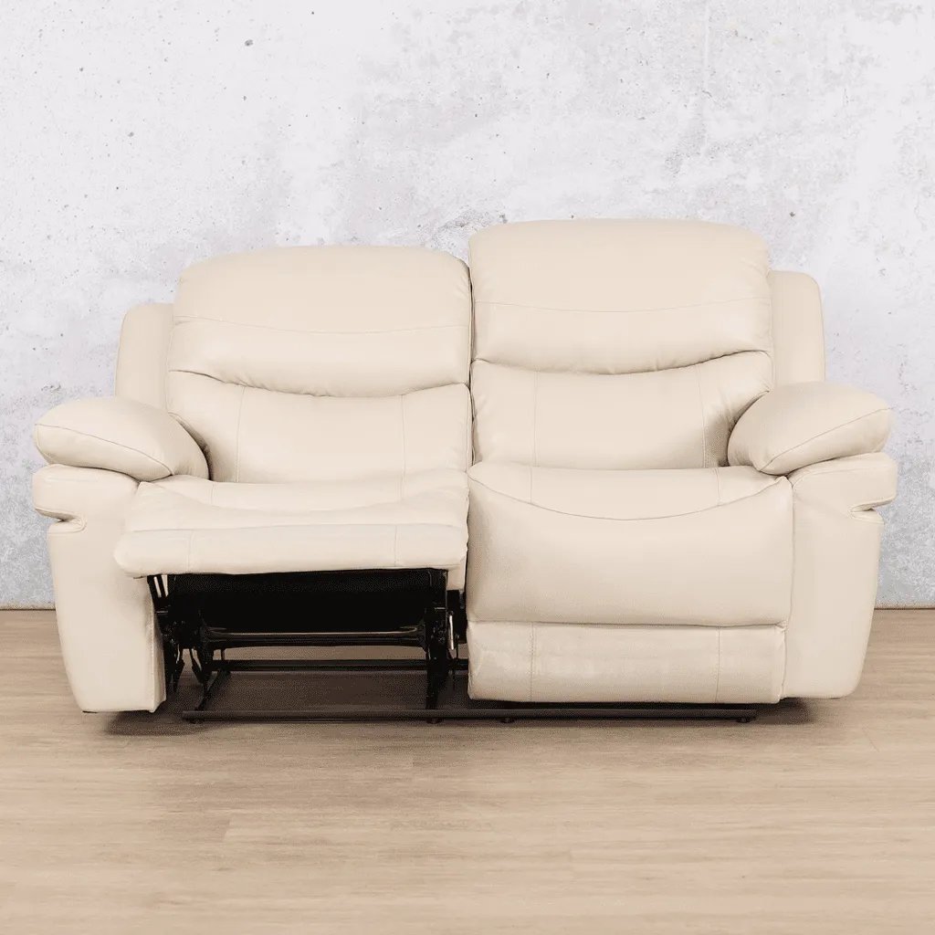 Geneva 2 Seater Leather Recliner