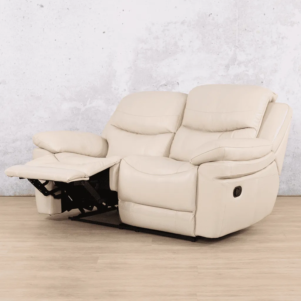 Geneva 2 Seater Leather Recliner