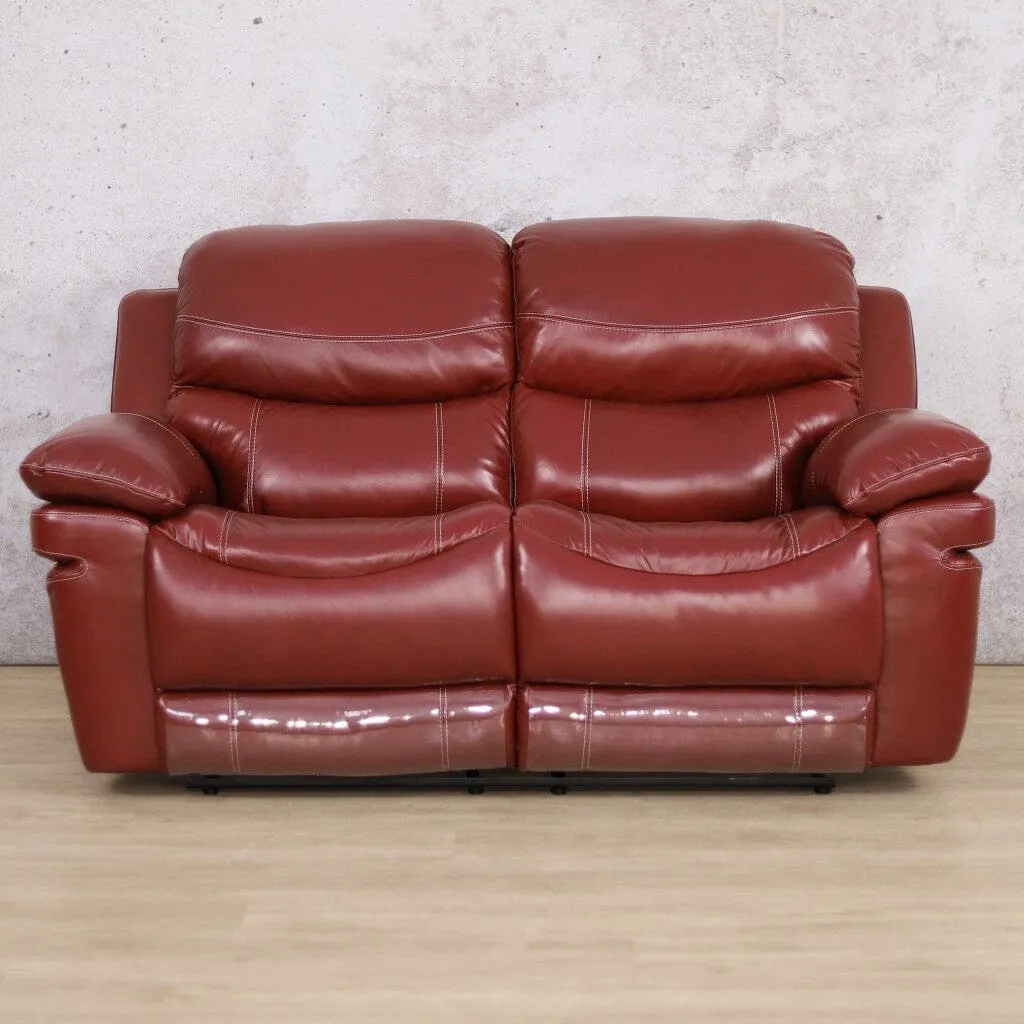 Geneva 2 Seater Leather Recliner