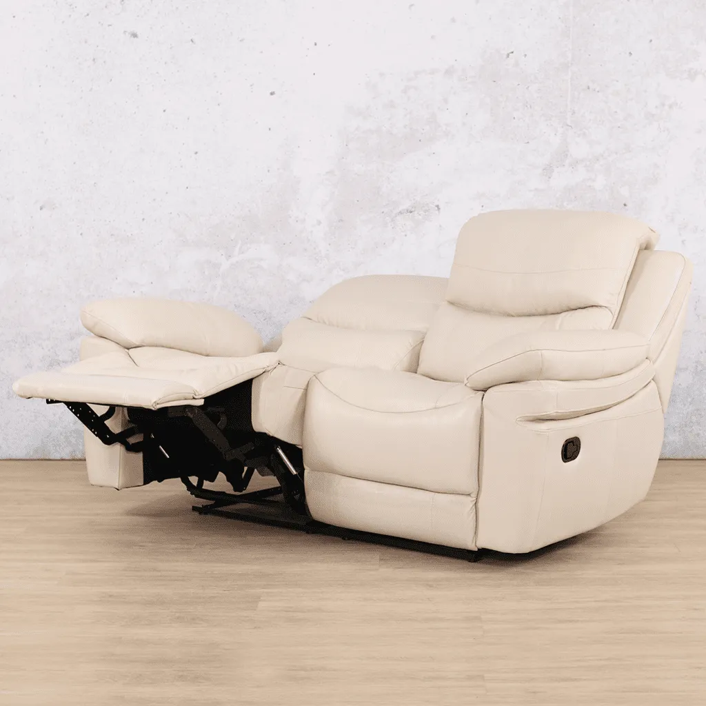 Geneva 2 Seater Leather Recliner