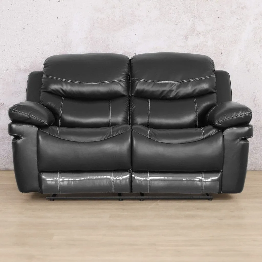 Geneva 2 Seater Leather Recliner