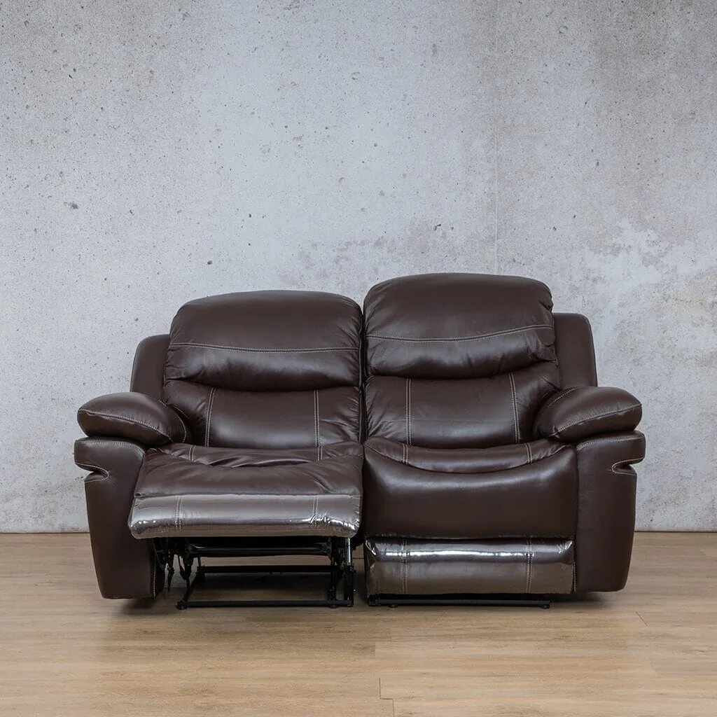 Geneva 2 Seater Leather Recliner