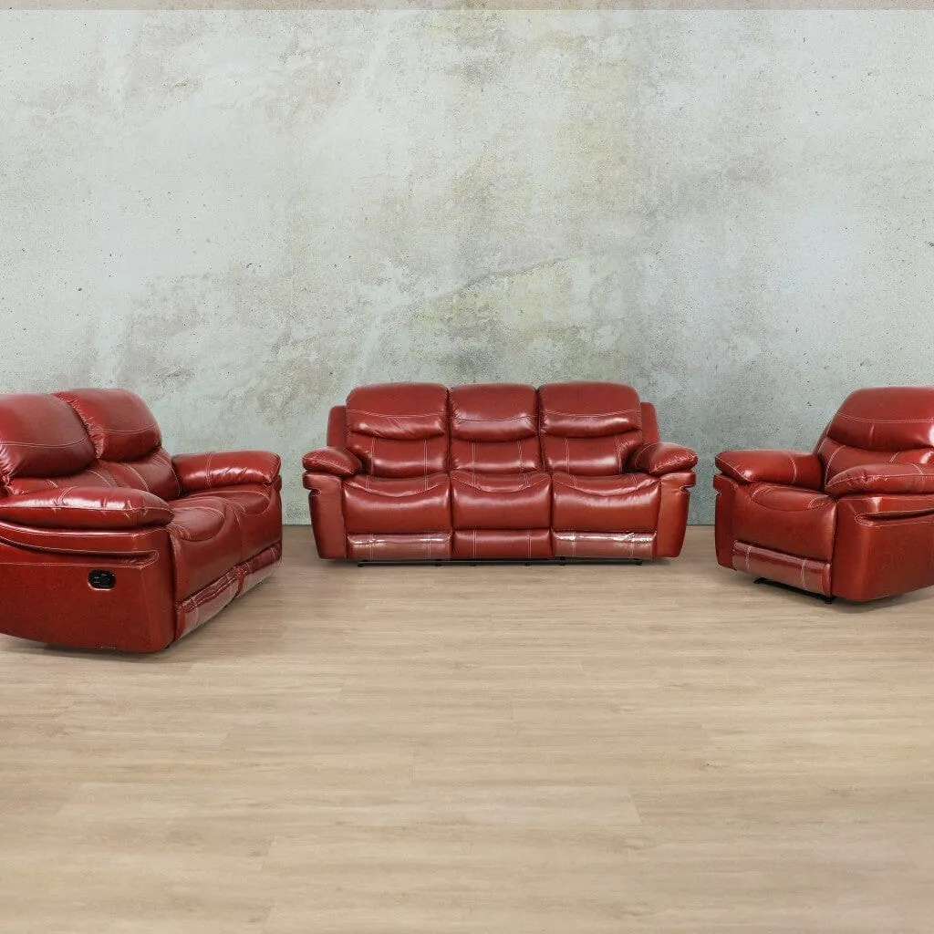 Geneva 3 2 1 Leather Recliner Suite - Available on Special Order Plan Only