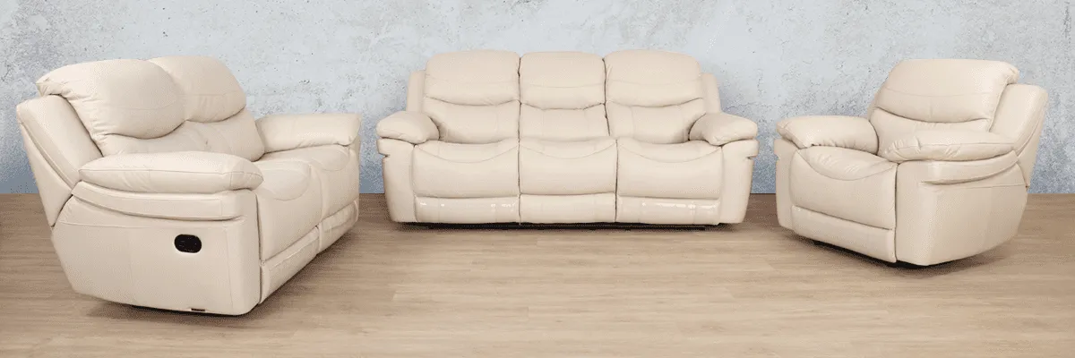 Geneva 3 2 1 Leather Recliner Suite - Available on Special Order Plan Only