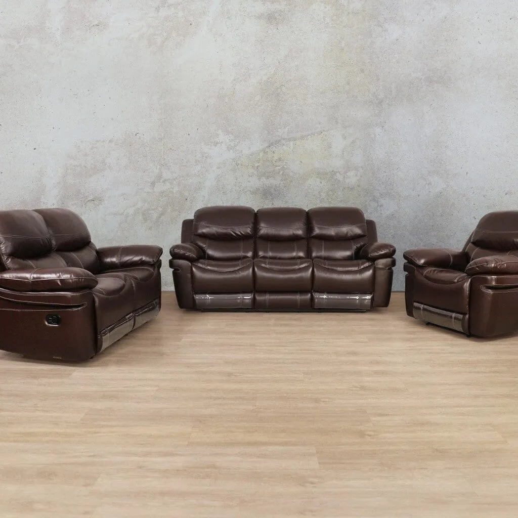 Geneva 3 2 1 Leather Recliner Suite - Available on Special Order Plan Only