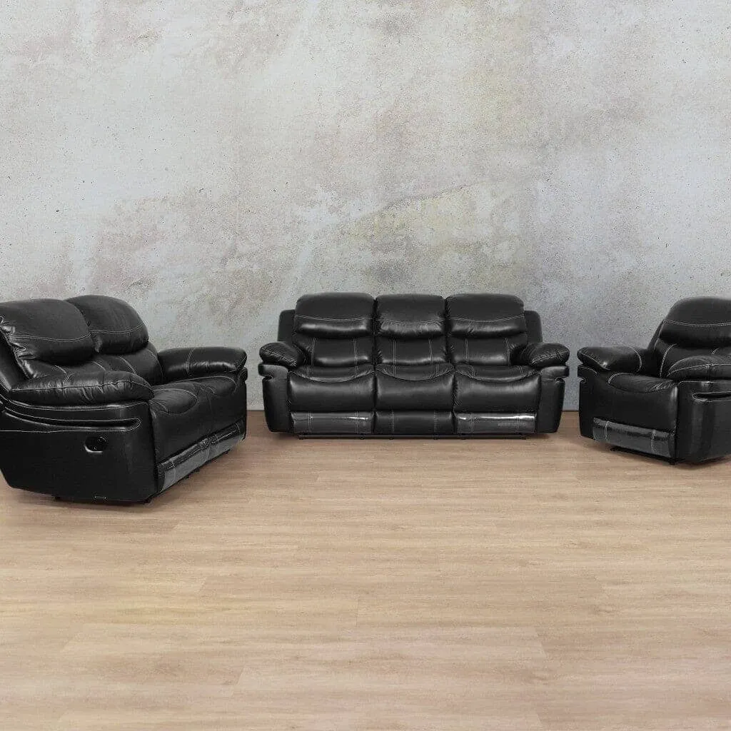 Geneva 3 2 1 Leather Recliner Suite - Available on Special Order Plan Only