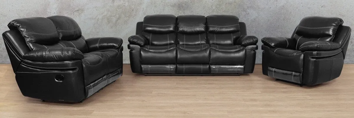 Geneva 3 2 1 Leather Recliner Suite - Available on Special Order Plan Only