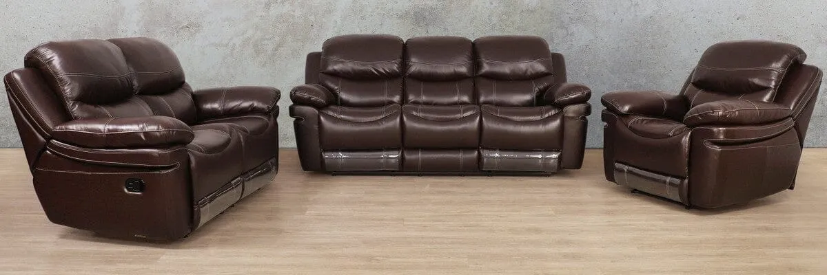 Geneva 3 2 1 Leather Recliner Suite - Available on Special Order Plan Only