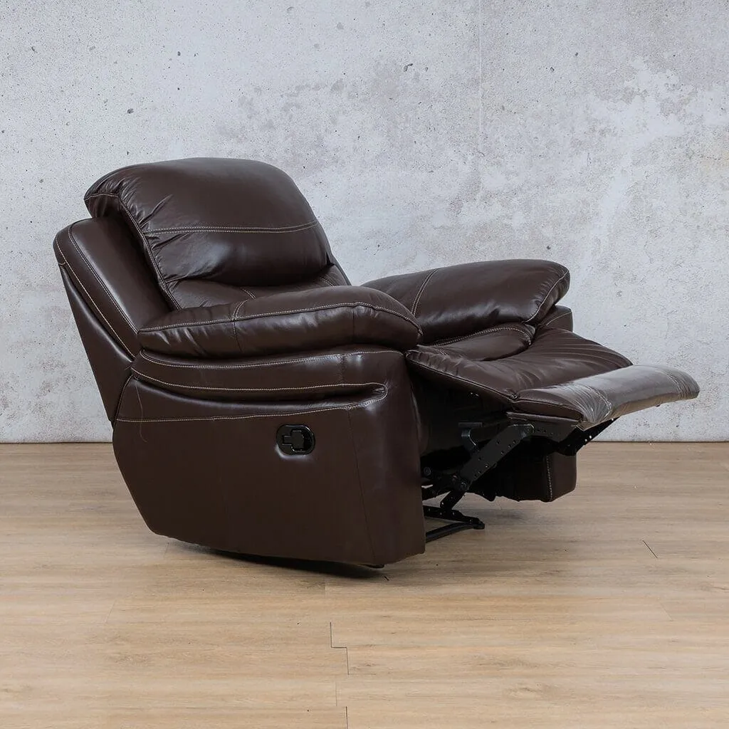 Geneva 3 2 1 Leather Recliner Suite