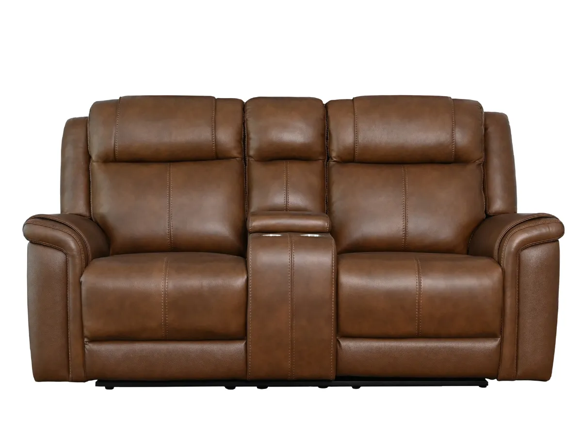 Gilmore Leather Manual Reclining Loveseat