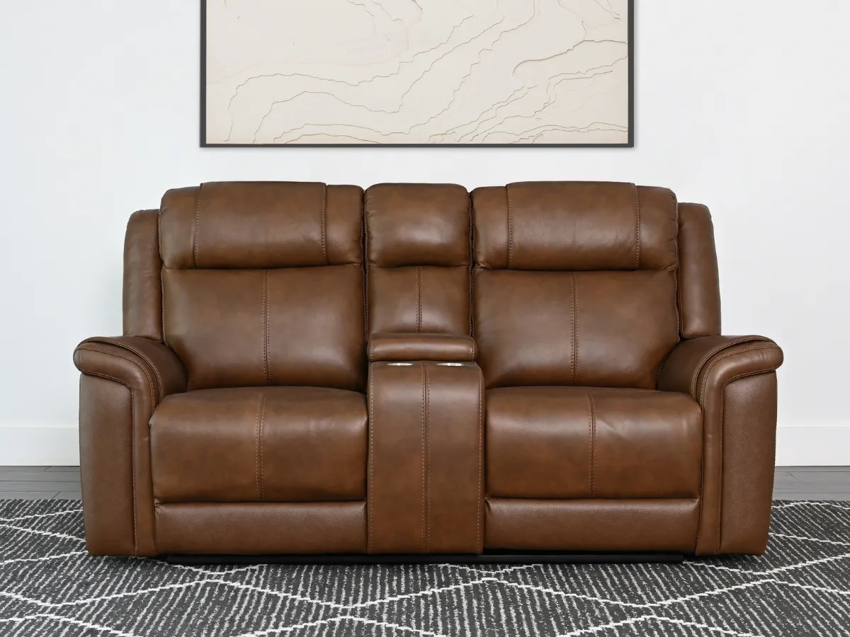 Gilmore Leather Manual Reclining Loveseat