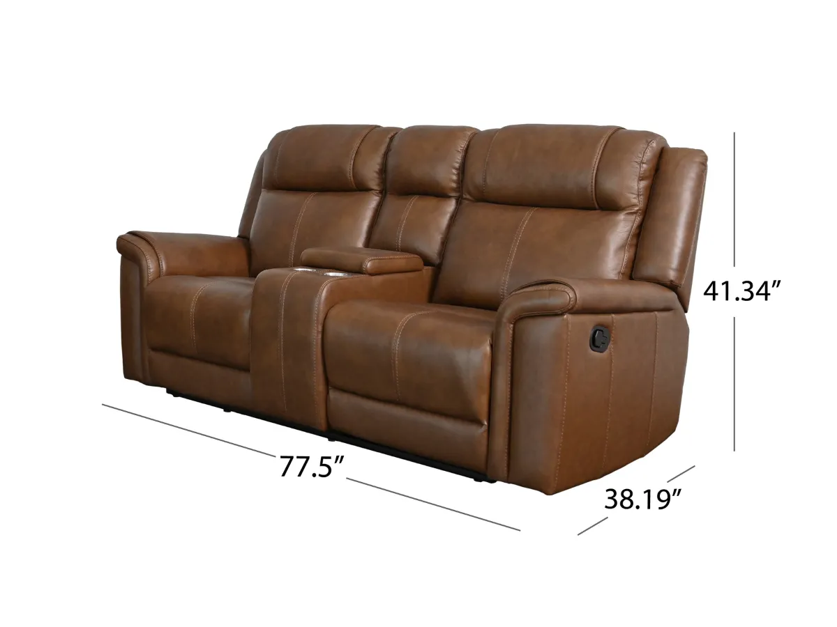 Gilmore Leather Manual Reclining Loveseat