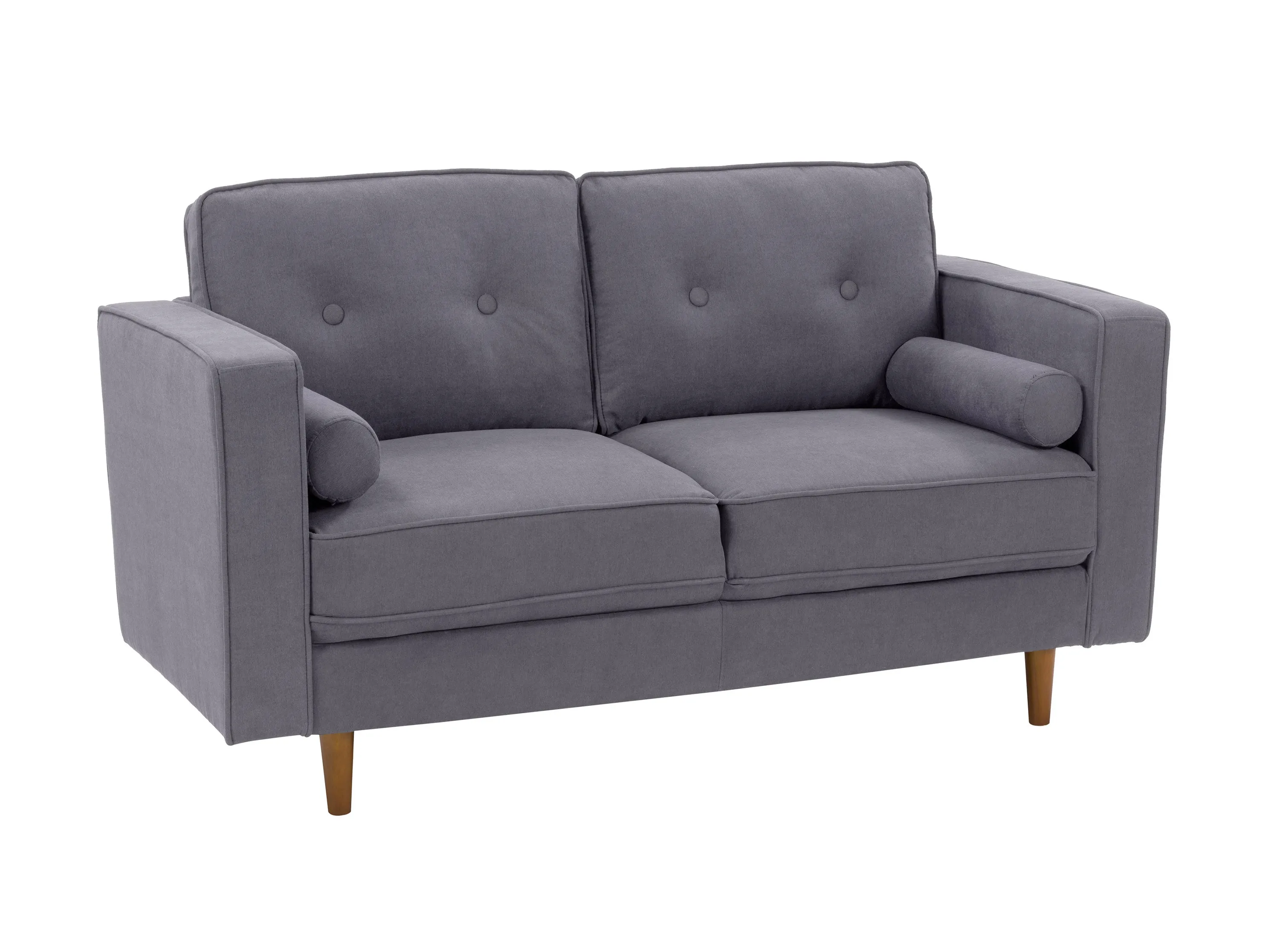 Grey 2 Seater Loveseat Sofa