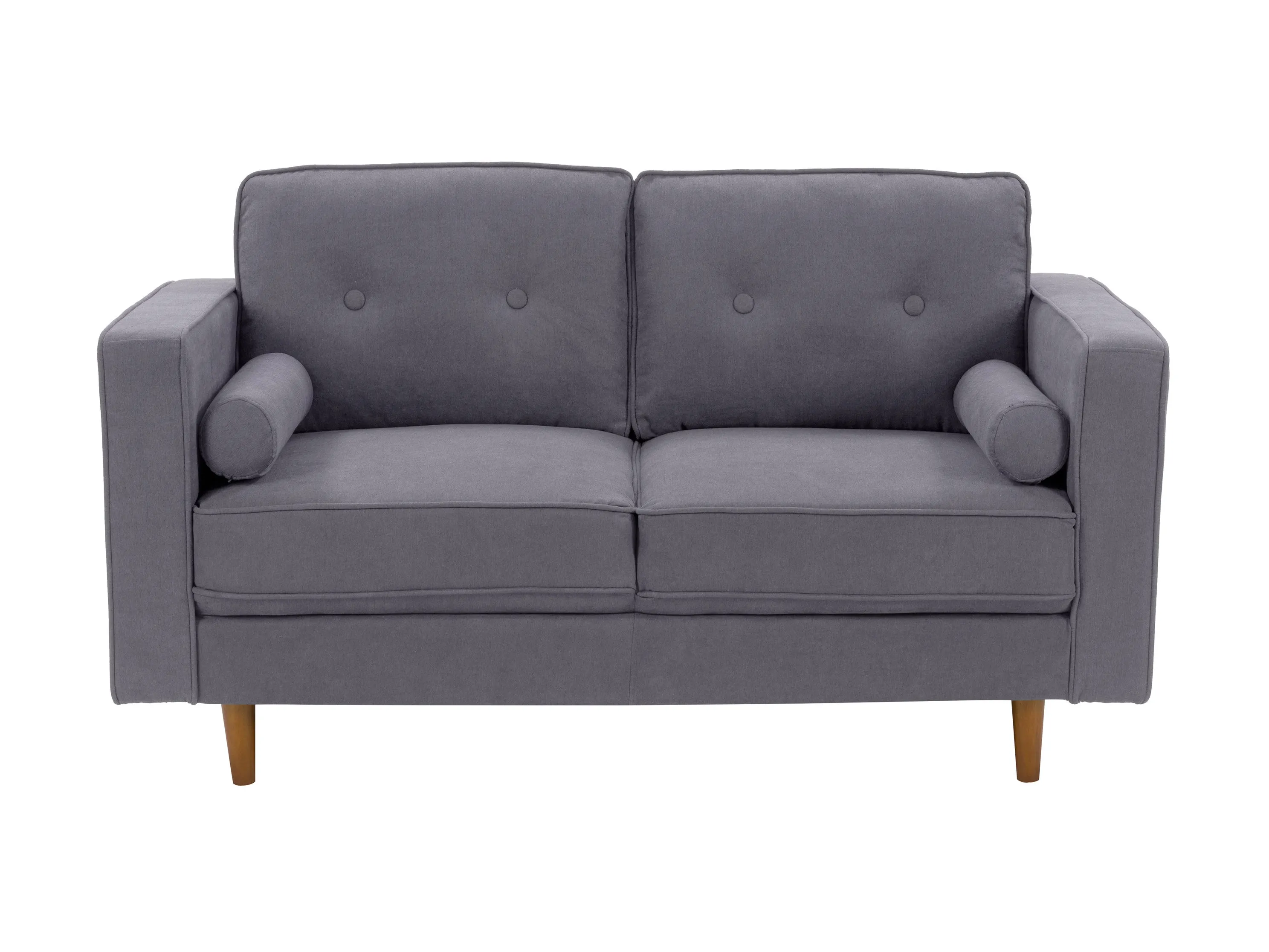 Grey 2 Seater Loveseat Sofa