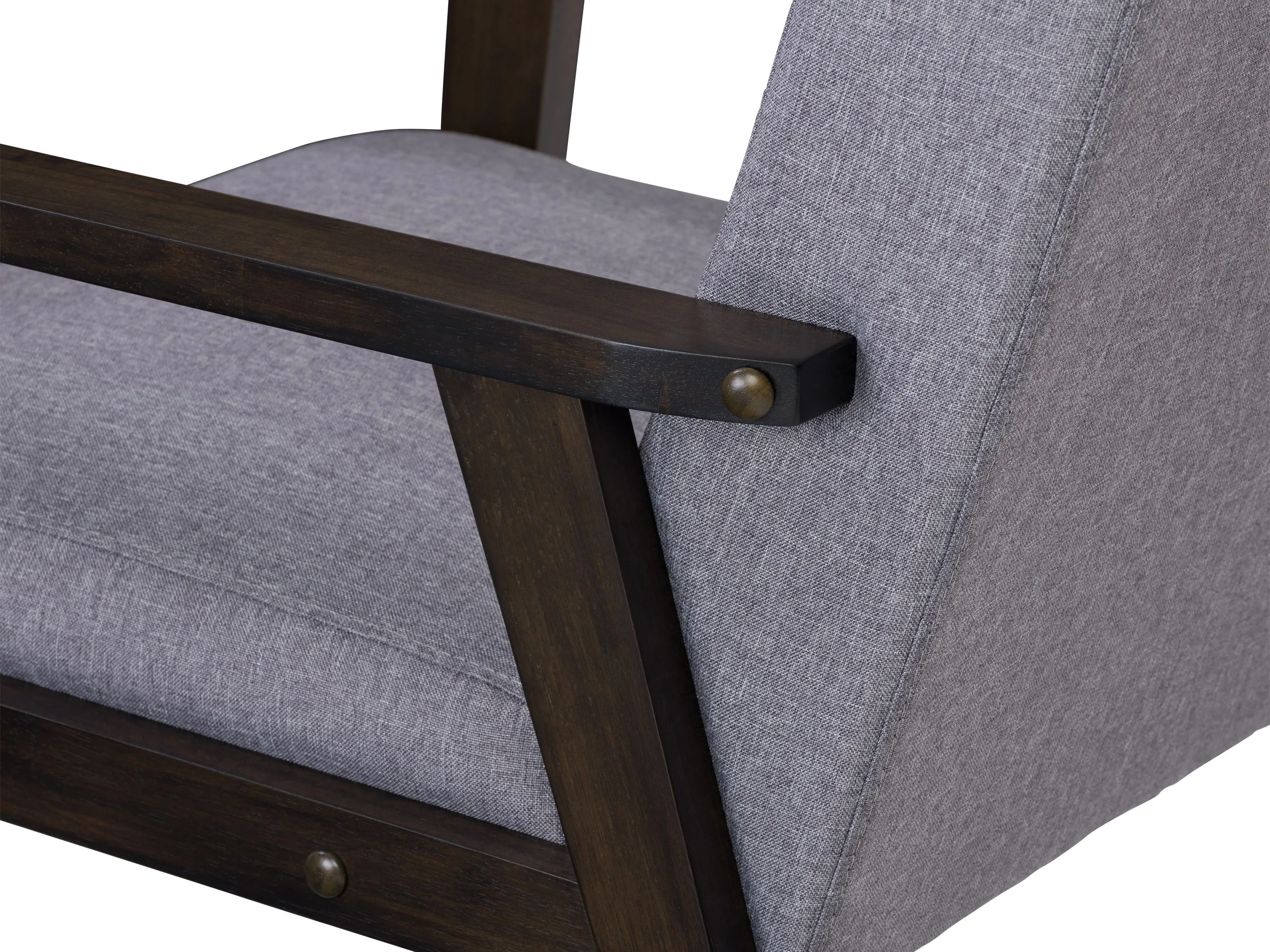 Grey Wood Accent Chair