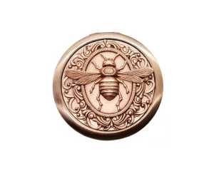 Handmade Victorian-Style Oxidized Rose Gold Steampunk Bee Compact Mirror.