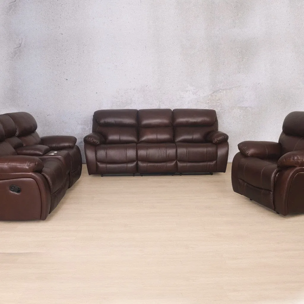 Kuta  3 2 1 Leather Recliner Home Theatre Suite