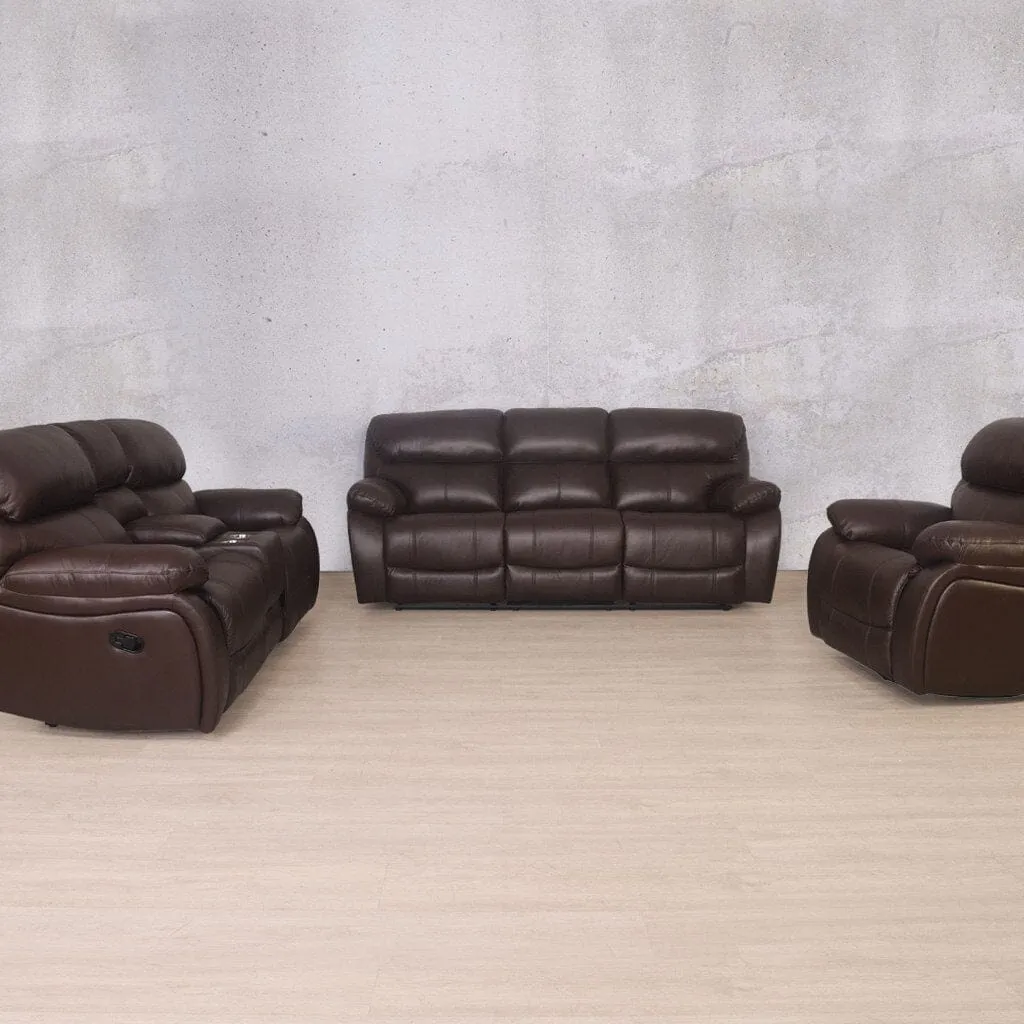 Kuta  3 2 1 Leather Recliner Home Theatre Suite