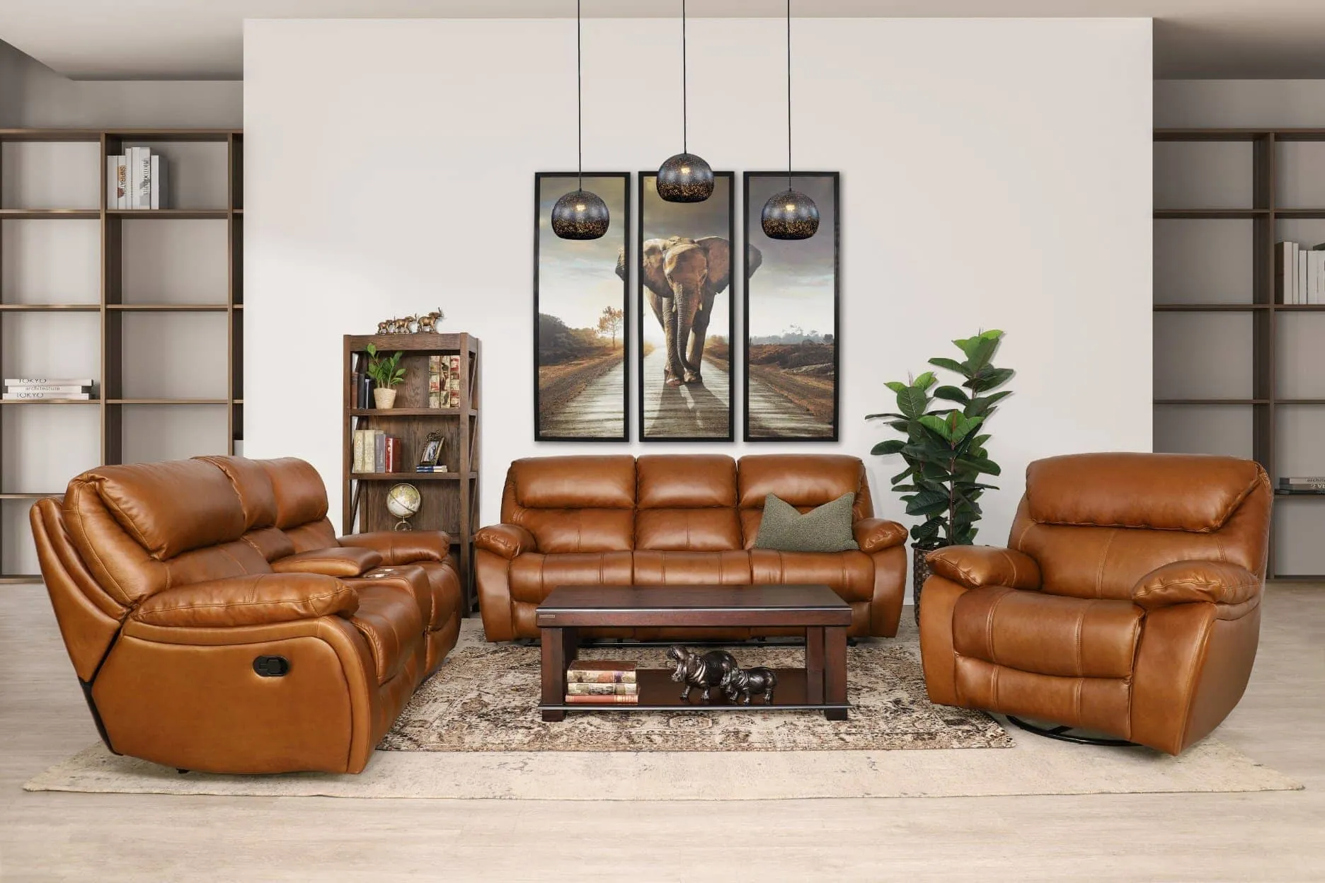 Kuta  3 2 1 Leather Recliner Home Theatre Suite