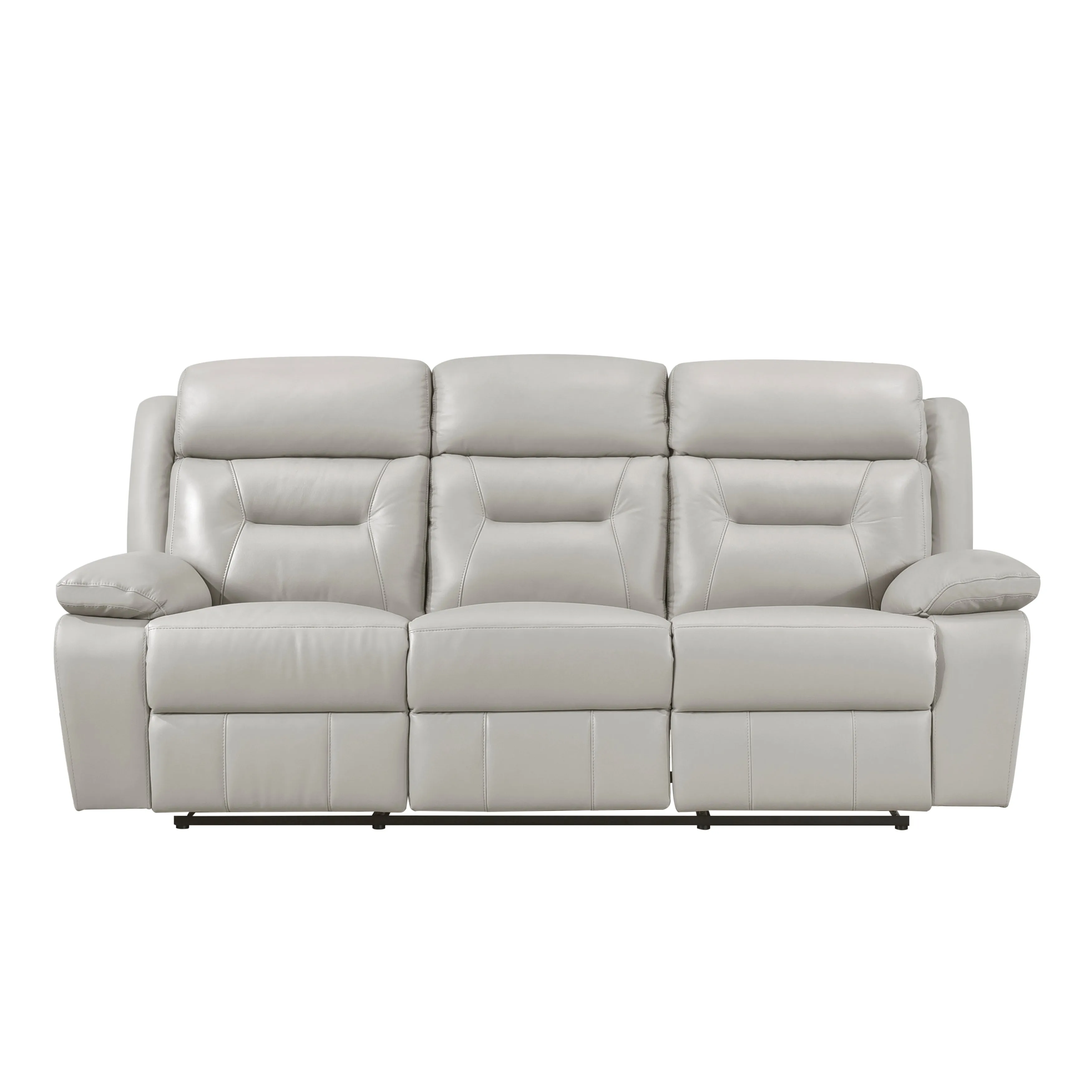 Laconia Silver Reclining Leather Living Room Collection