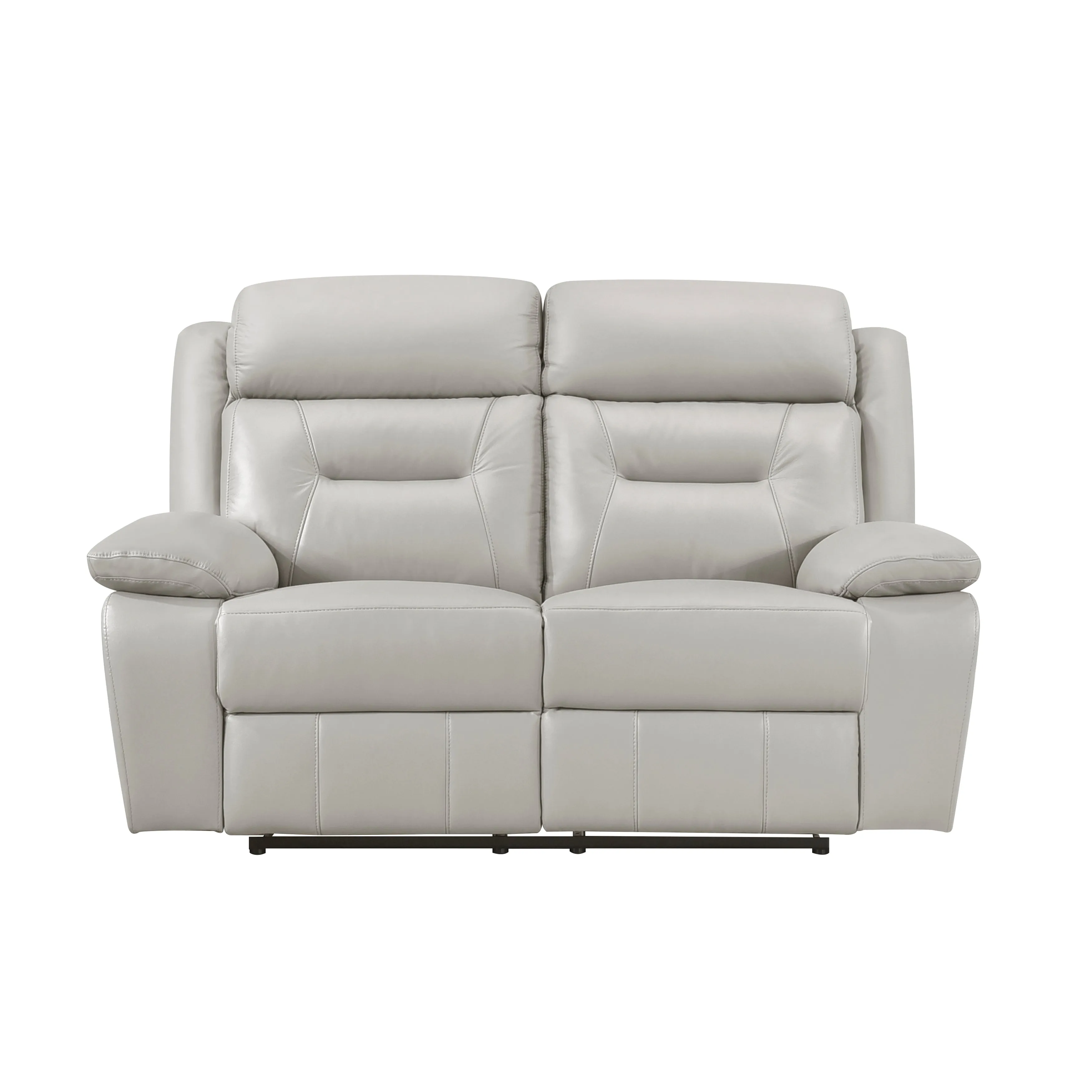 Laconia Silver Reclining Leather Living Room Collection