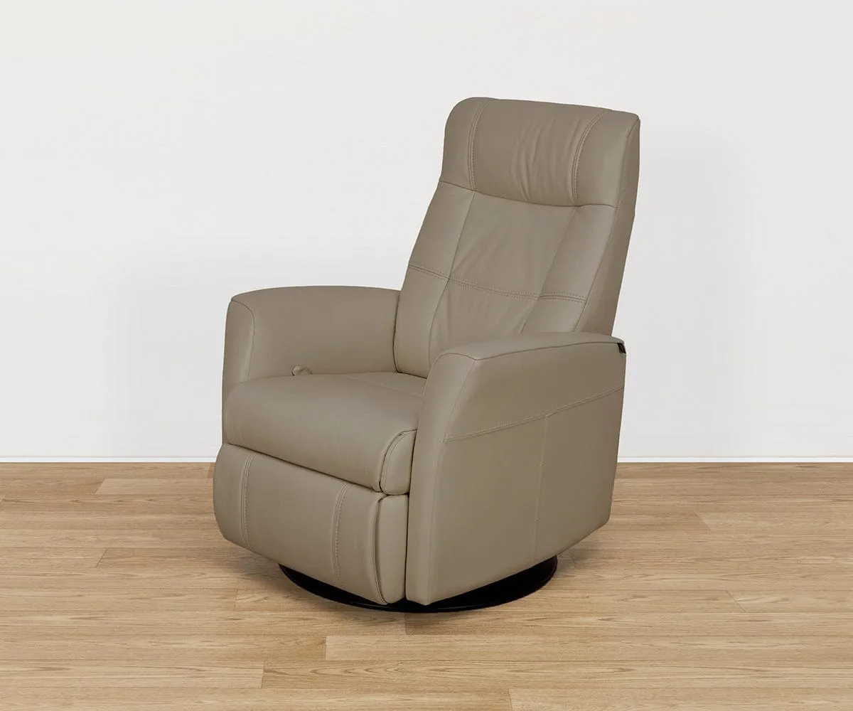 Lathan Manual Leather Recliner