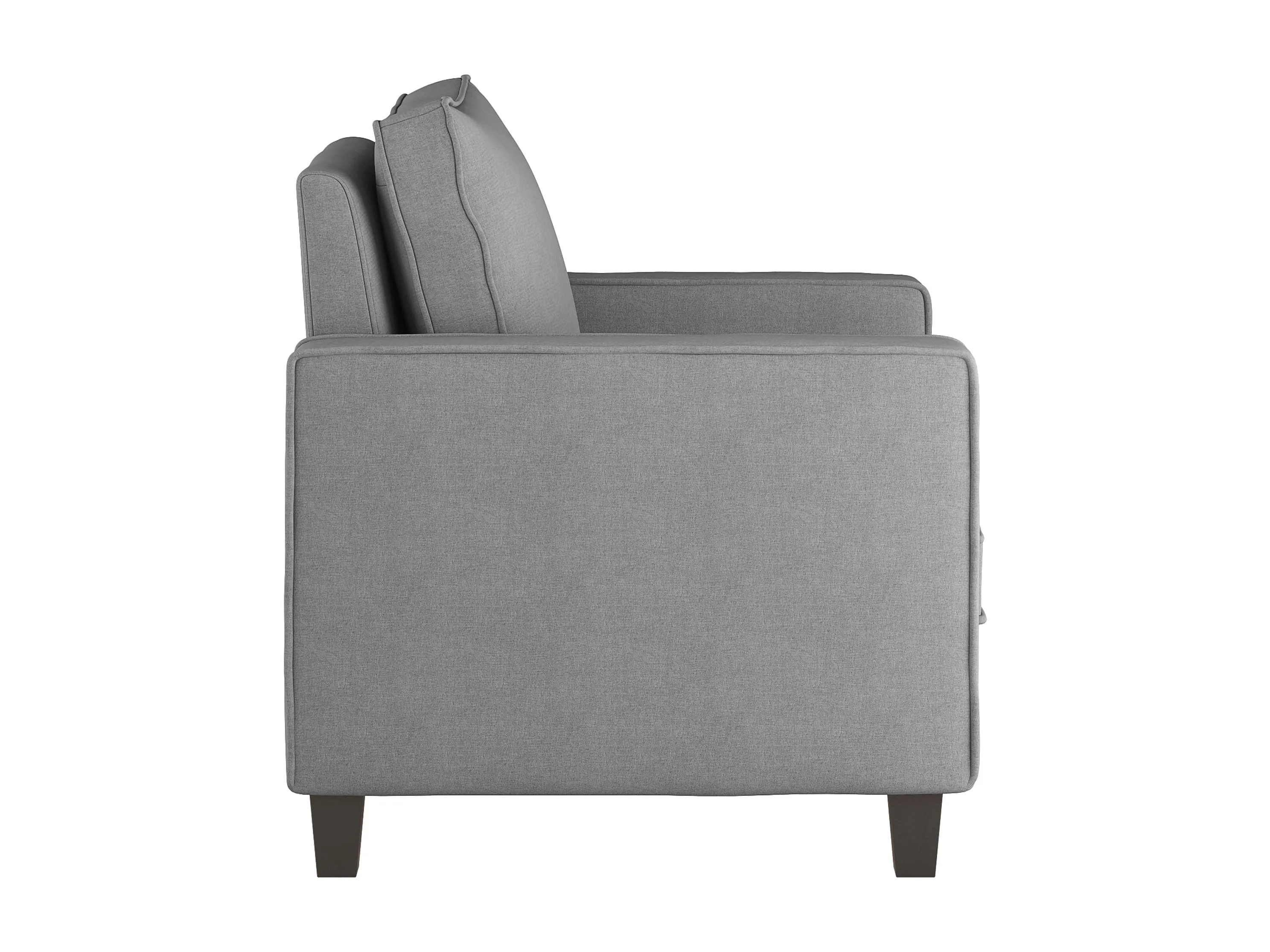 Light Grey Mid-Century Modern Arm Chair