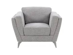 Light Grey Upholstered Arm Chair