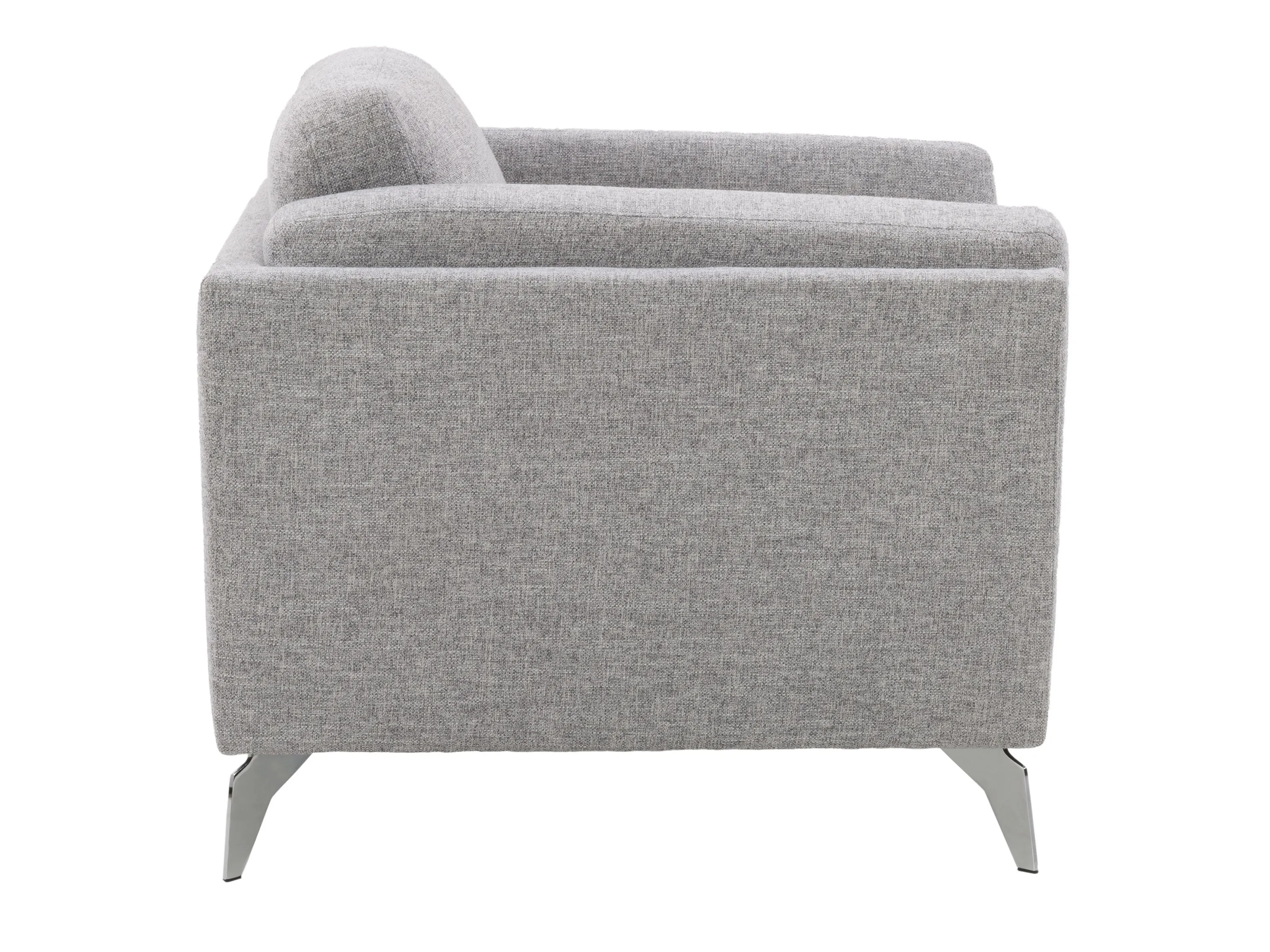 Light Grey Upholstered Arm Chair