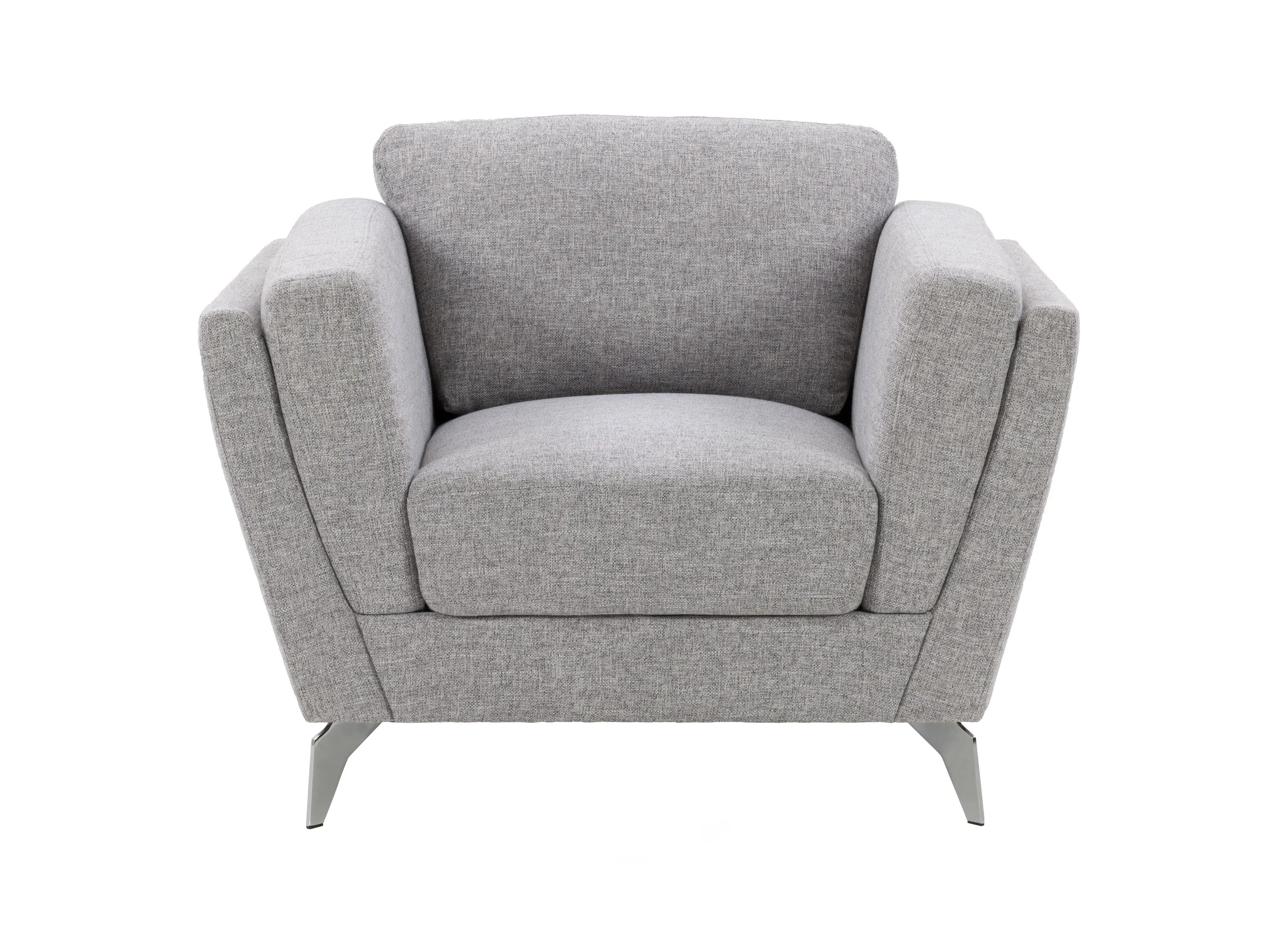 Light Grey Upholstered Arm Chair