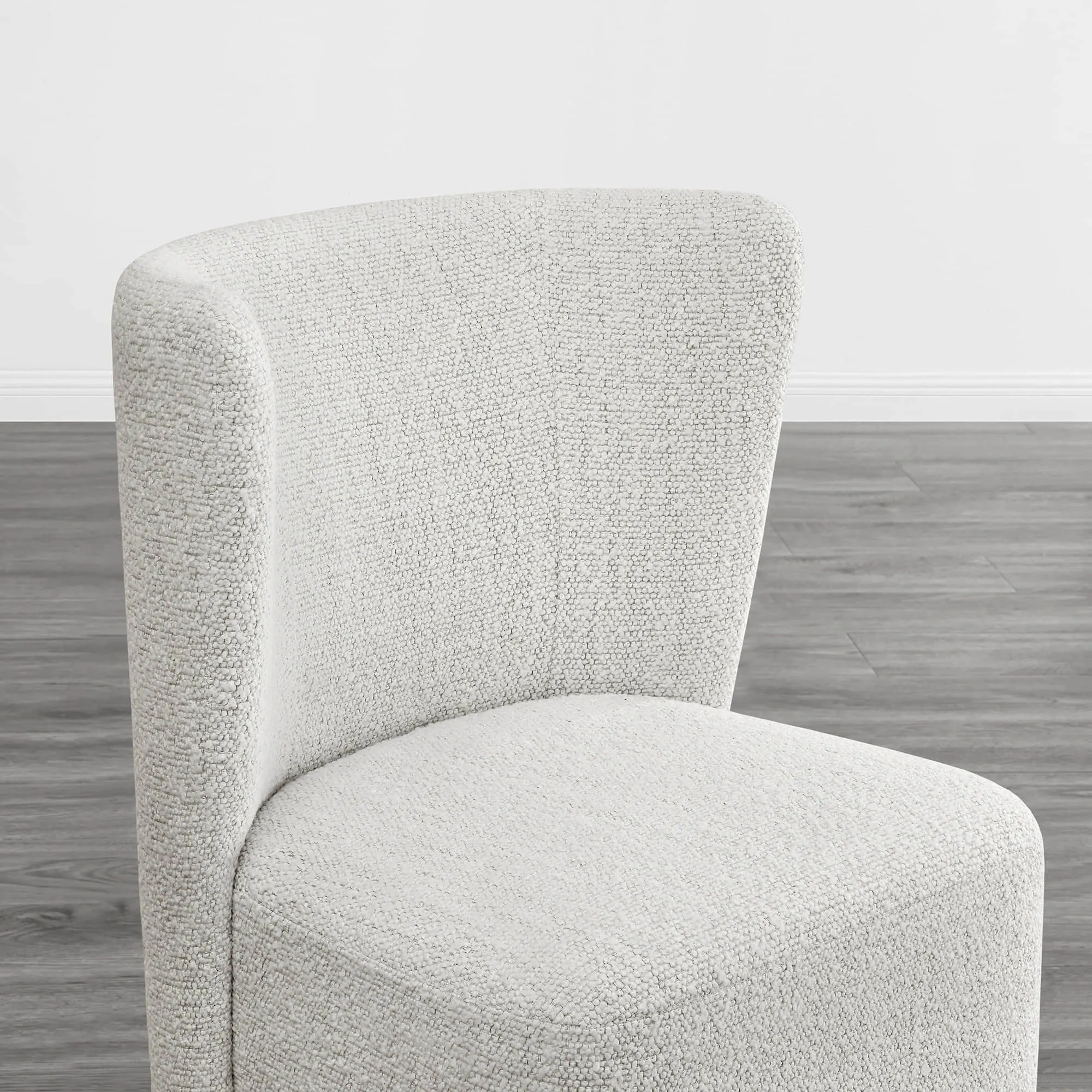 Lilibet Wingback Performance Fabric Dining Chair With Casters