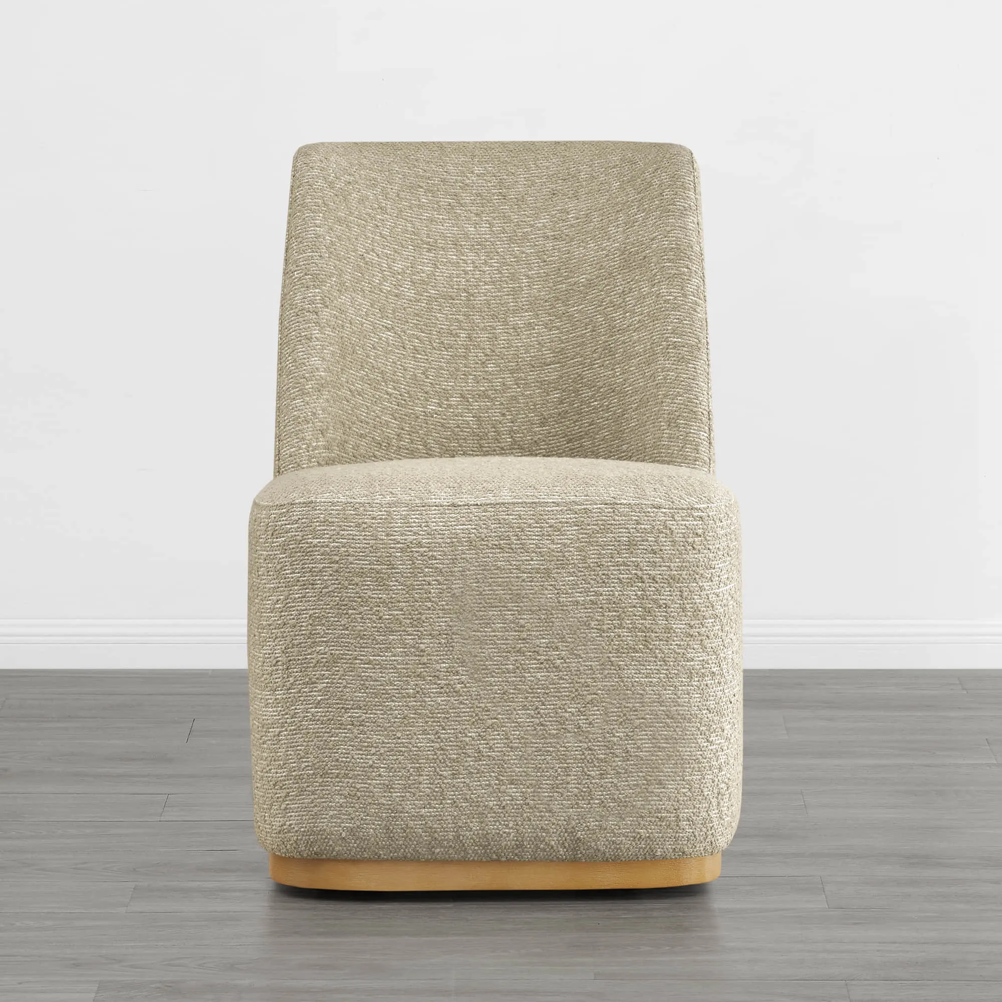 Lilibet Wingback Performance Fabric Dining Chair With Casters