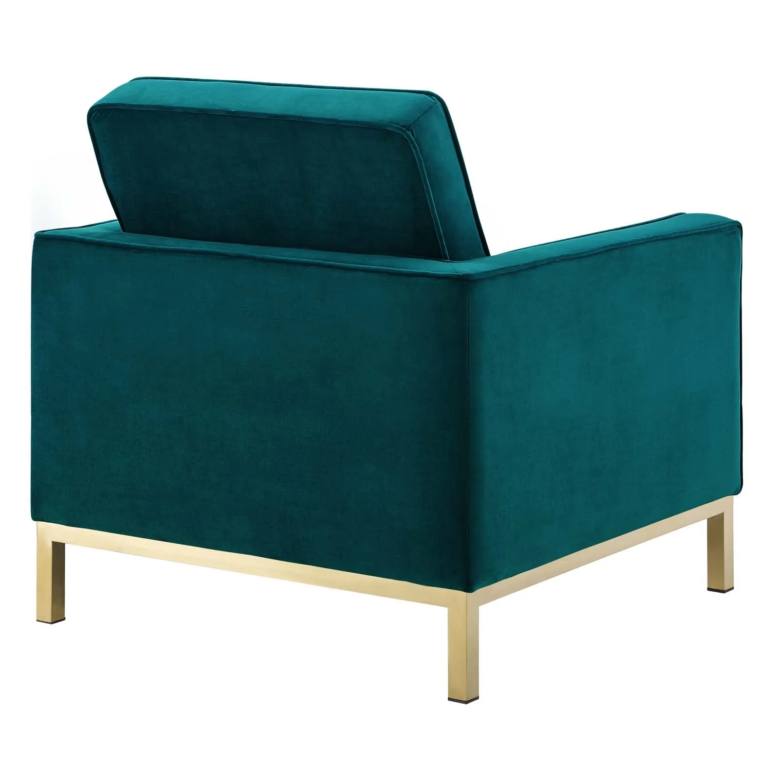 Loft Gold Stainless Steel Performance Velvet Armchair