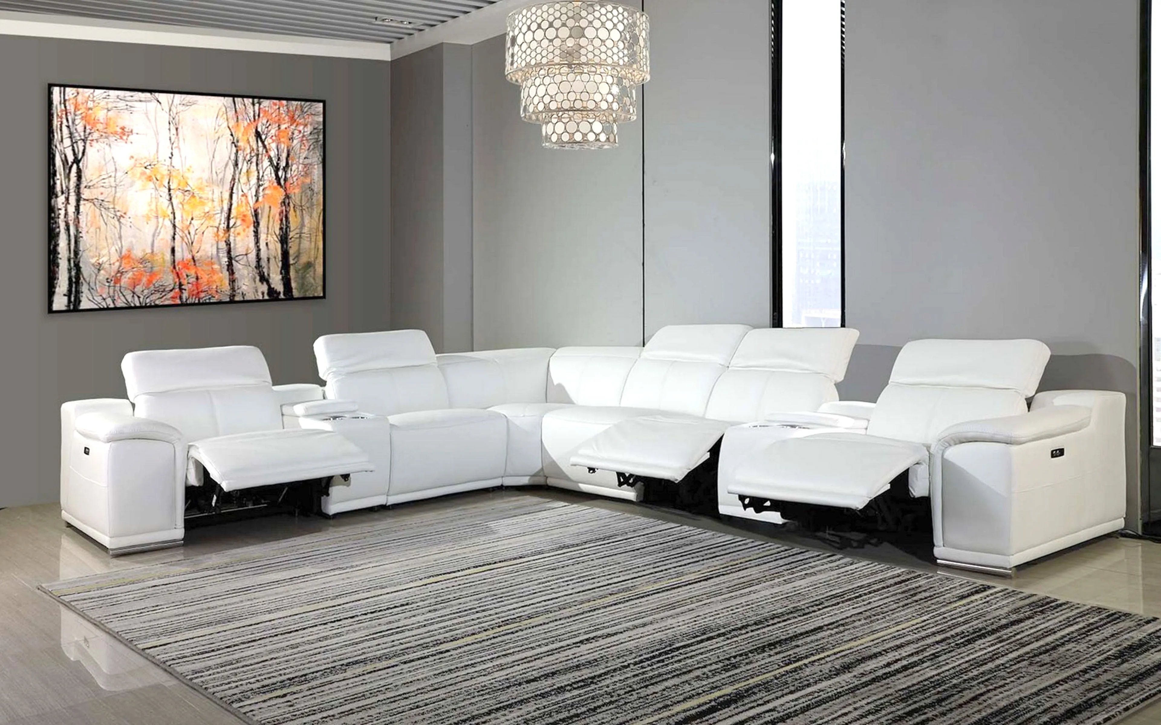 Logan Modern Sectional with Recliner