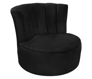 Marlo Accent Swivel Chair - Black Velvet - Custom